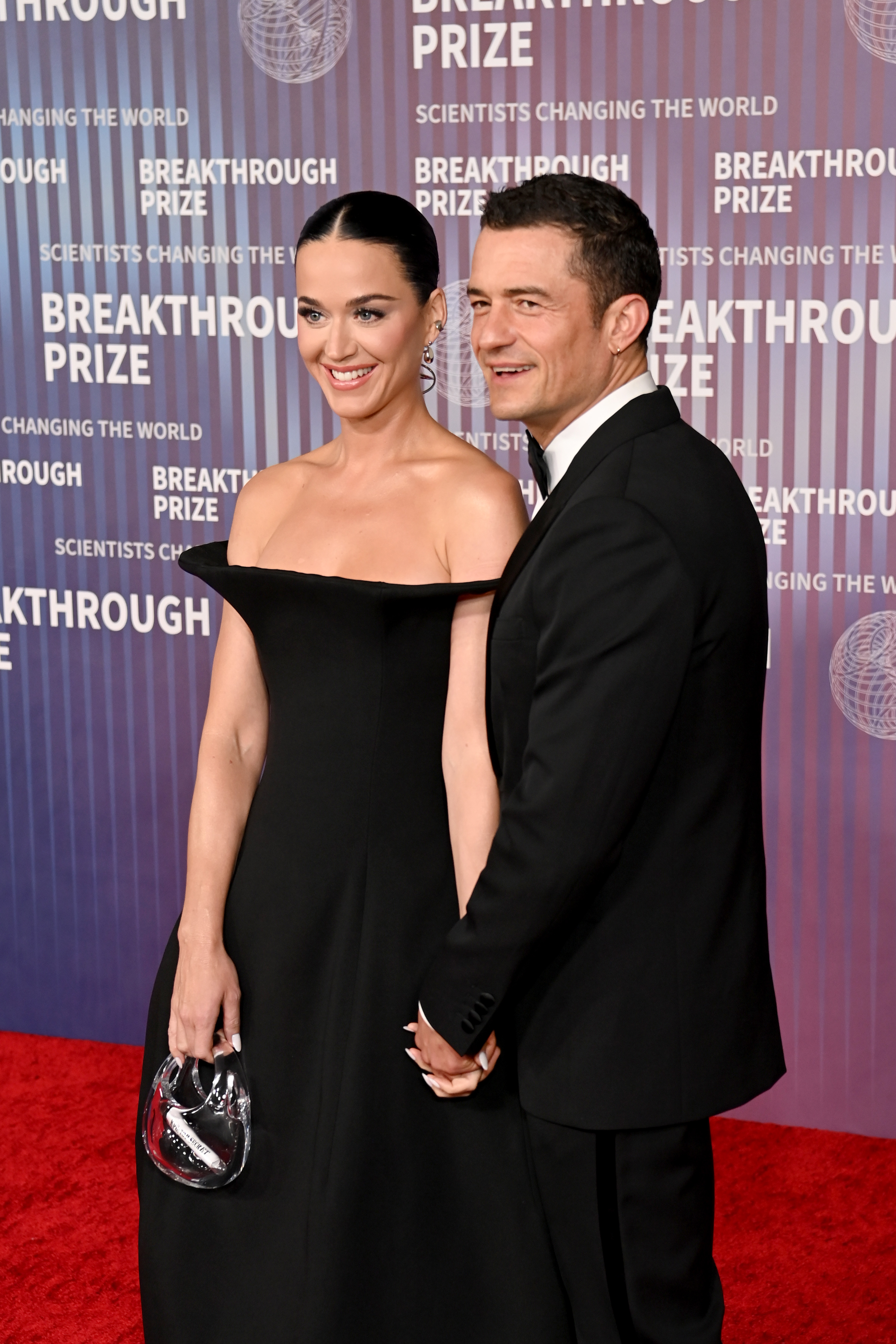 LOS ANGELES, CALIFORNIA - APRIL 13: (L-R) Katy Perry and Orlando Bloom attend the 10th Breakthrough Prize Ceremony at the Academy of Motion Picture Arts and Sciences on April 13, 2024 in Los Angeles, California. (Photo by Jon Kopaloff/Getty Images for Breakthrough Prize)