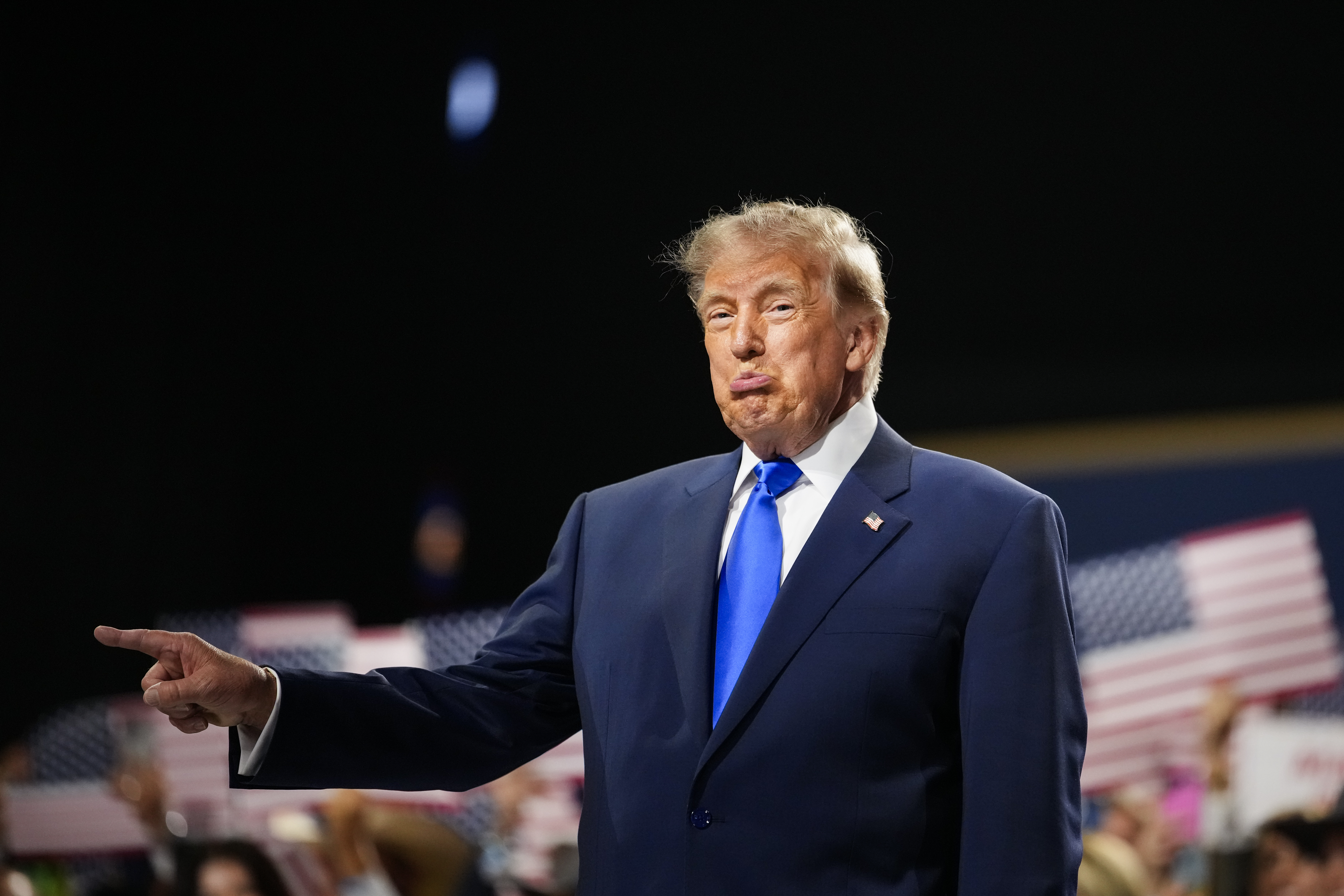 DALLAS, TEXAS - SEPTEMBER 09: U.S. President Donald Trump walks on stage to speak on the first day of the 2026 Republican National Convention at the American Airlines Center on September 09, 2026 in Dallas, Texas. U.S. President Donald Trump will headline the Republican National Committee's first-ever midterm convention as he aims to highlight his administration’s achievements and rally support for GOP candidates just two months before the upcoming elections being held on November 3. (Photo by Andrew Harnik/Getty Images)