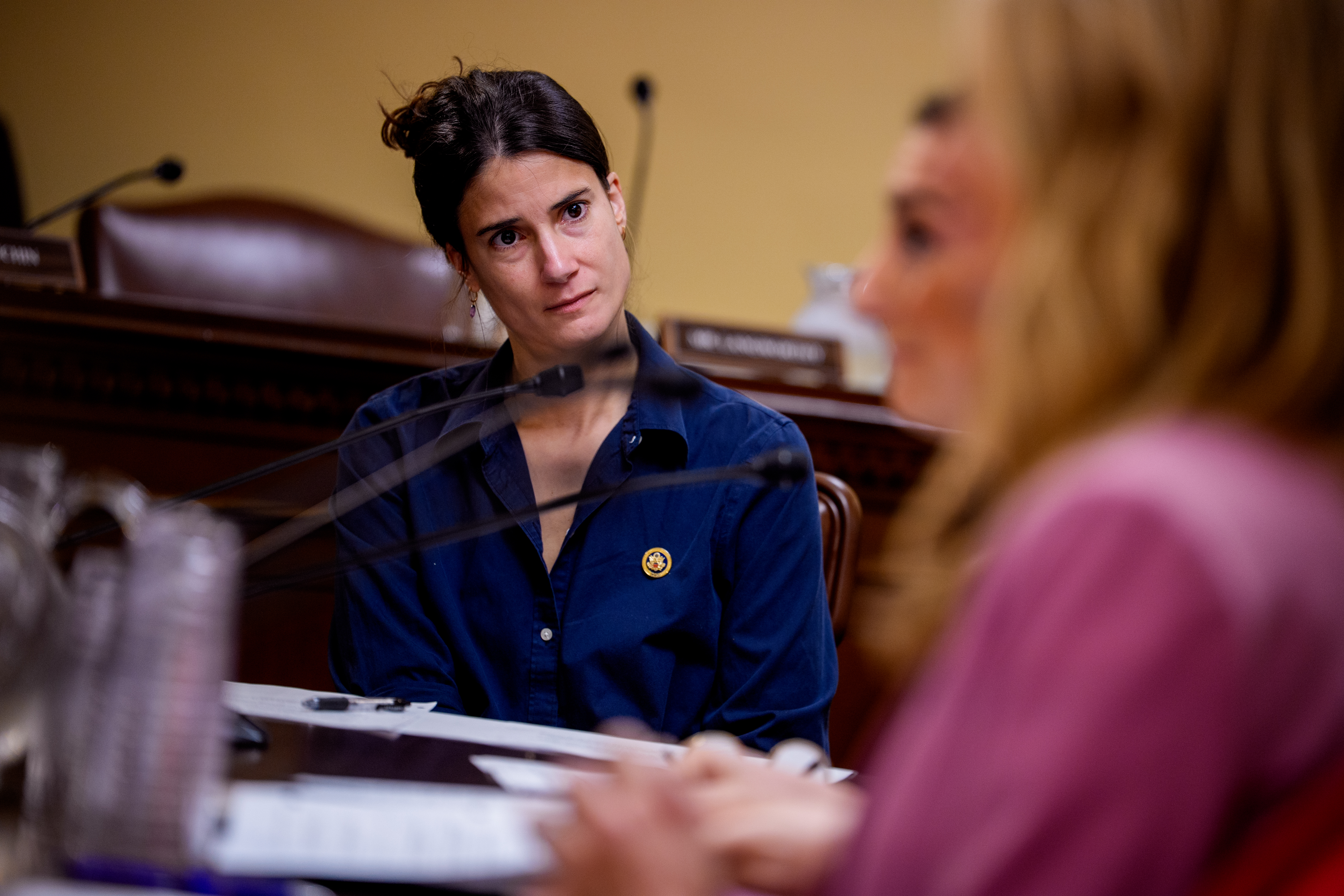 WASHINGTON, DC - SEPTEMBER 2: Rep. Marie Gluesenkamp Perez (D-WA) appears with other Lawmakers to offer rule changes during a House Rules Committee hearing on Capitol Hill on September 2, 2026 in Washington, DC. The House Rules Committee heard proposals from lawmakers on potential changes to the chamber's standing rules ahead of the 120th Congress. (Photo by Andrew Harnik/Getty Images)