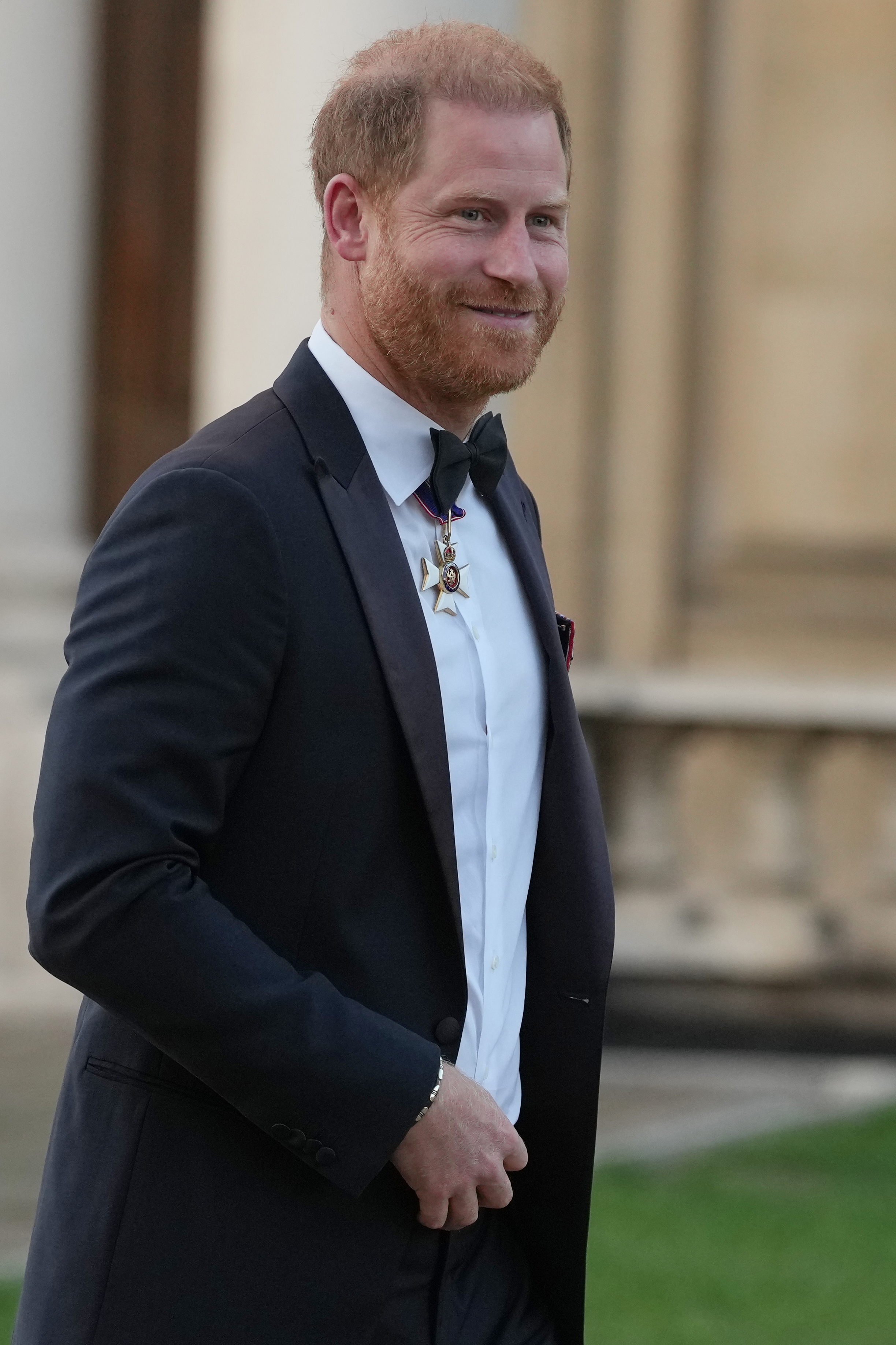 Britain's Prince Harry arrives at the Invictus Spirit Awards in London, Thursday, Sept. 17, 2026. (AP Photo/Alastair Grant)
