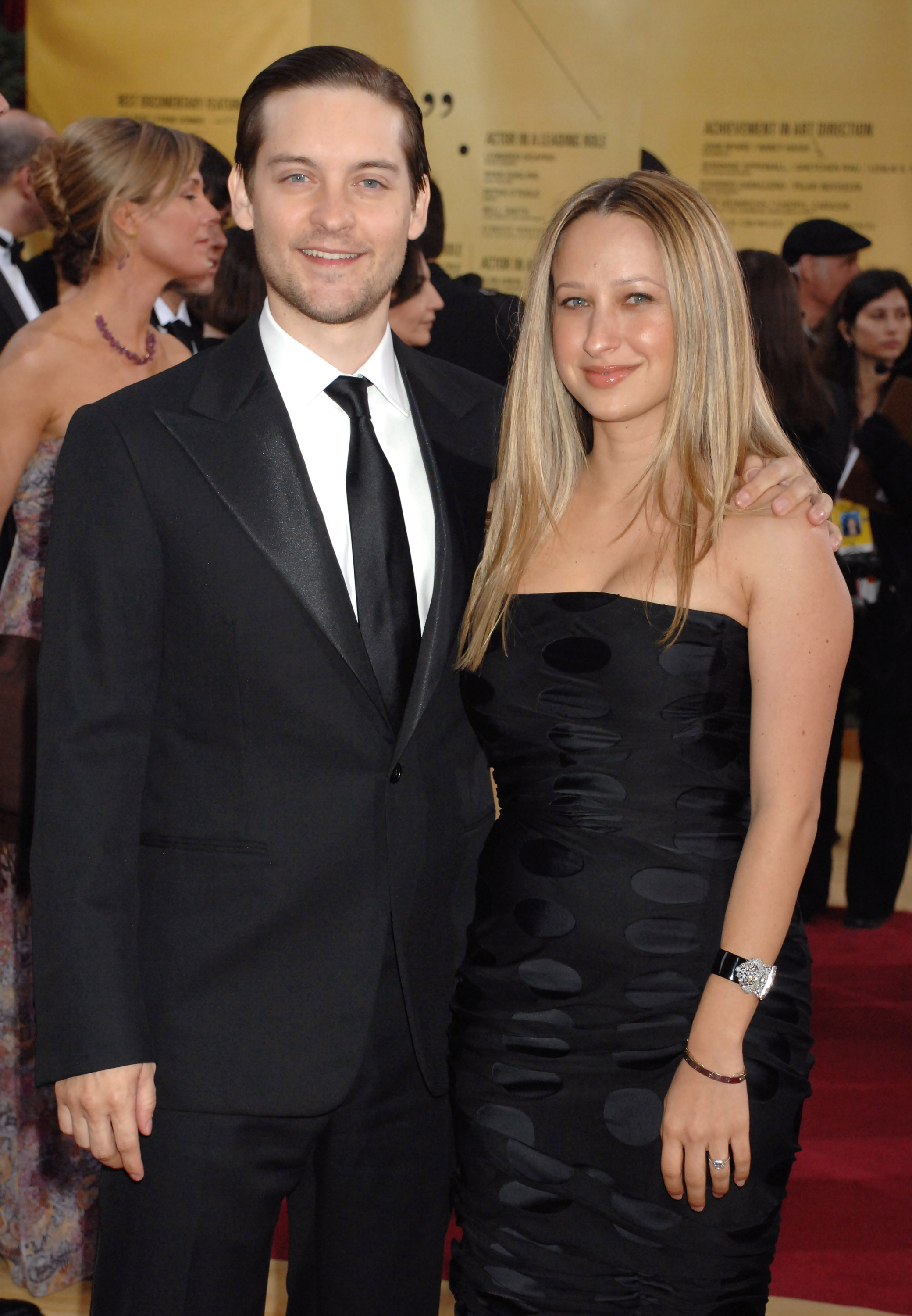 Tobey Maguire and Jennifer Meyer during The 79th Annual Academy Awards - Arrivals at Kodak Theatre in Hollywood, California, United States. (Photo by Jeff Kravitz/FilmMagic, Inc)