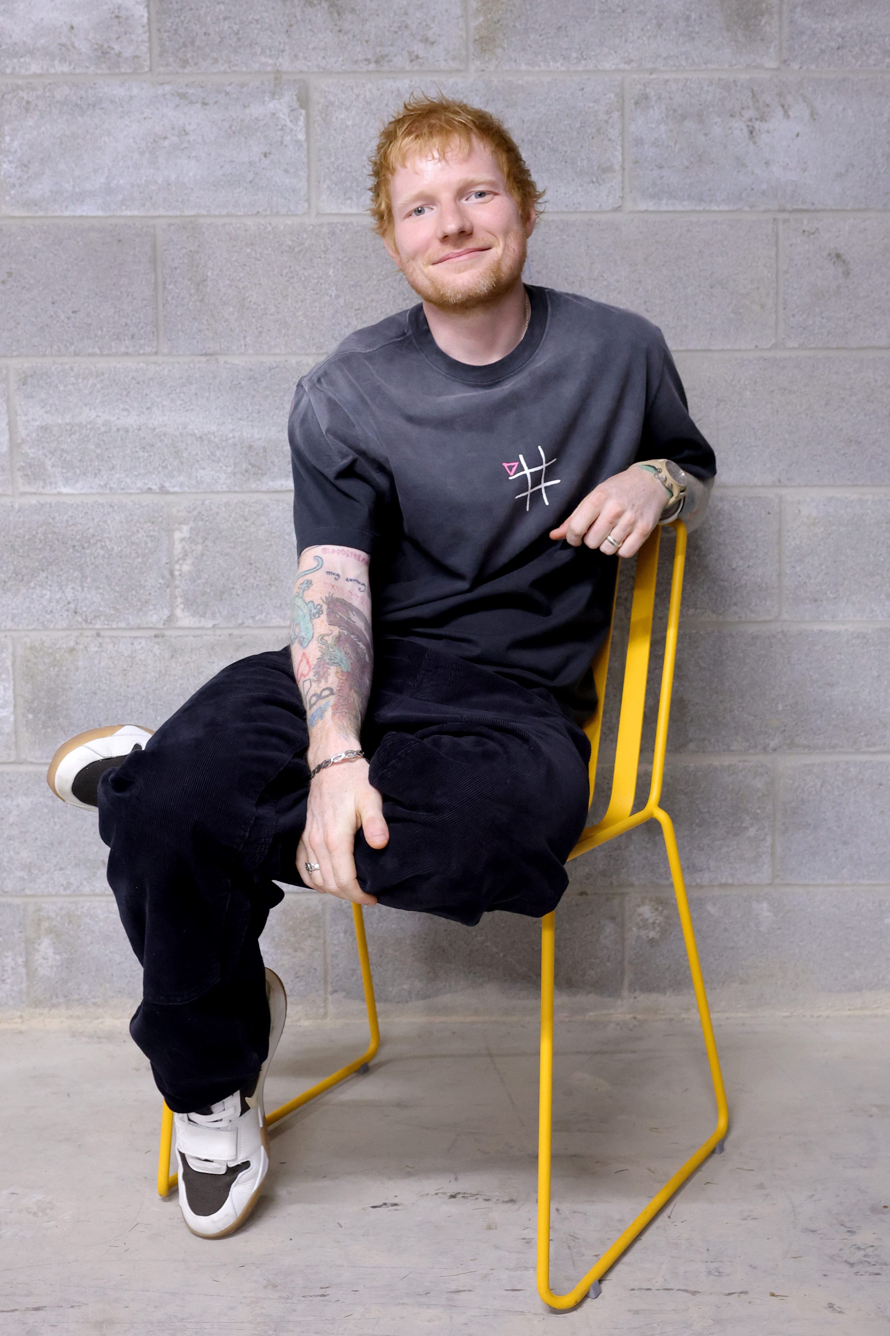 BROOKLYN, NEW YORK - SEPTEMBER 13: Ed Sheeran poses during TikTok Presents Ed Sheeran's Play, LIVE from New York at Domino Park on September 13, 2025 in Brooklyn, New York. (Photo by Rich Fury/Getty Images for TikTok)