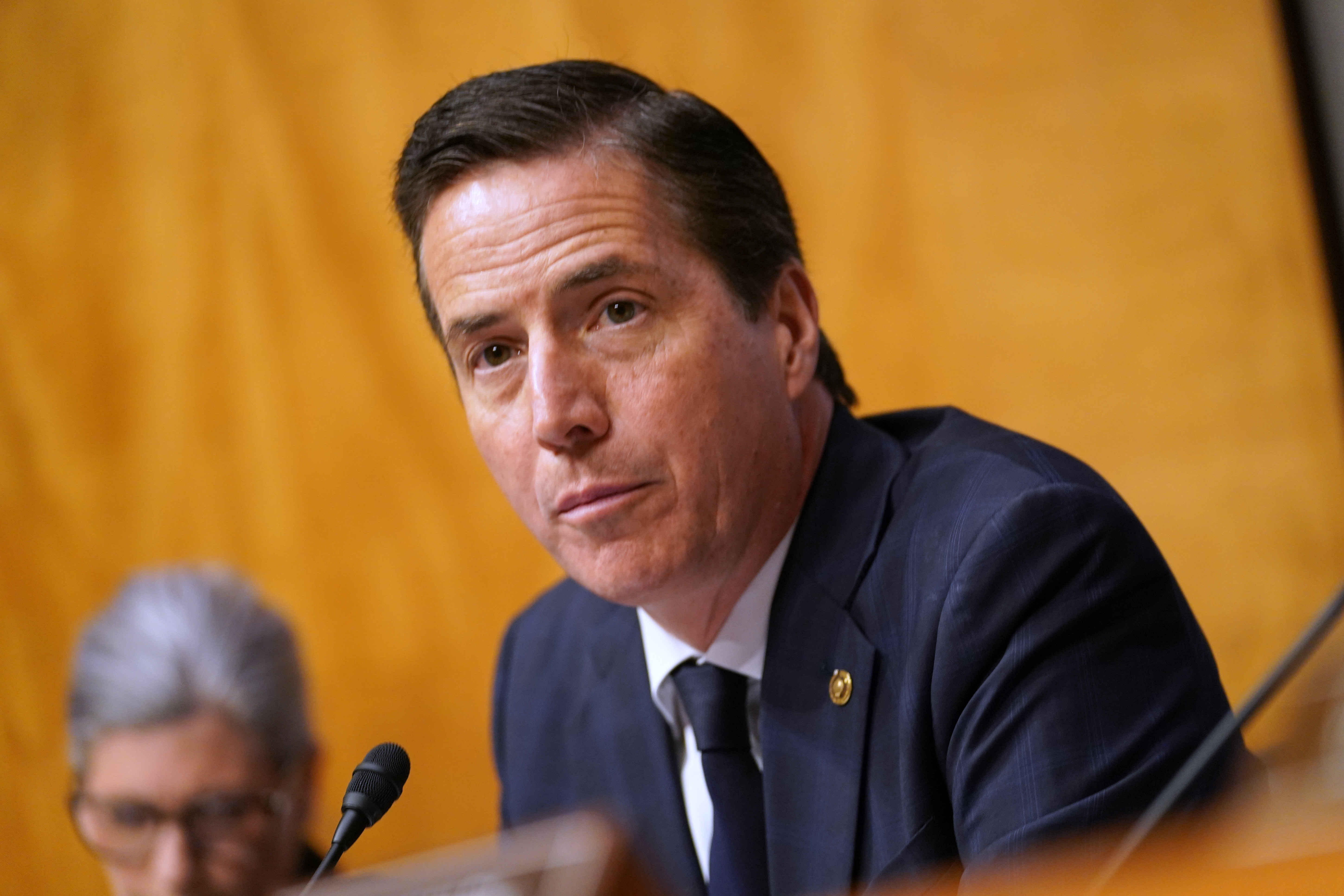 Sen. Bernie Moreno, R-Ohio, speaks as Dr. Anthony Fauci appears before the Senate Homeland Security and Governmental Affairs Committee at the Capitol, Wednesday, July 29, 2026, in Washington. (AP Photo/Allison Robbert)