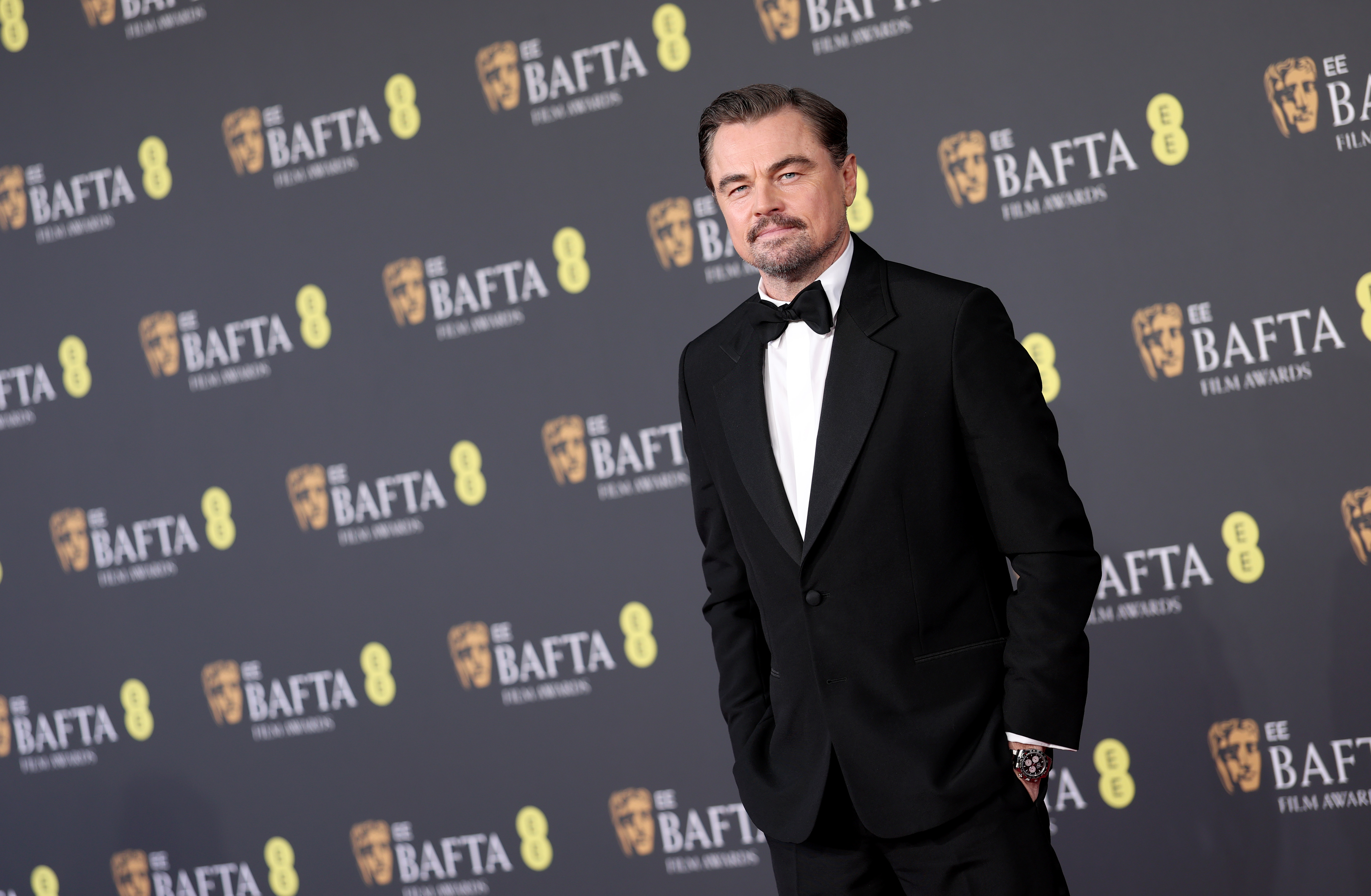 LONDON, ENGLAND - FEBRUARY 22: Leonardo DiCaprio attends the 2026 EE BAFTA Film Awards at The Royal Festival Hall on February 22, 2026 in London, England. (Photo by Mike Marsland/WireImage)