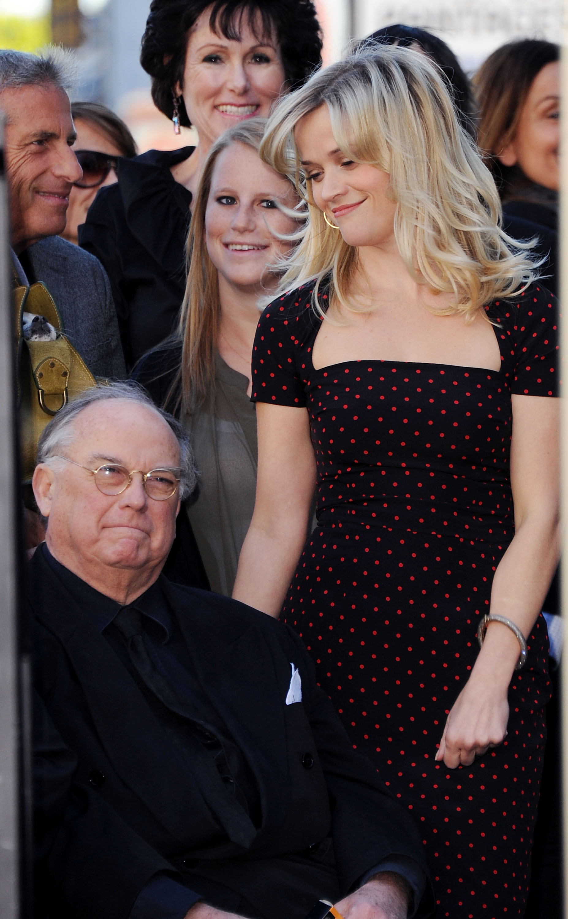 Reese Witherspoon poses at the Reese Witherspoon Hollywood Walk Of Fame Star Induction Ceremony on December 1, 2010 in Hollywood, California.