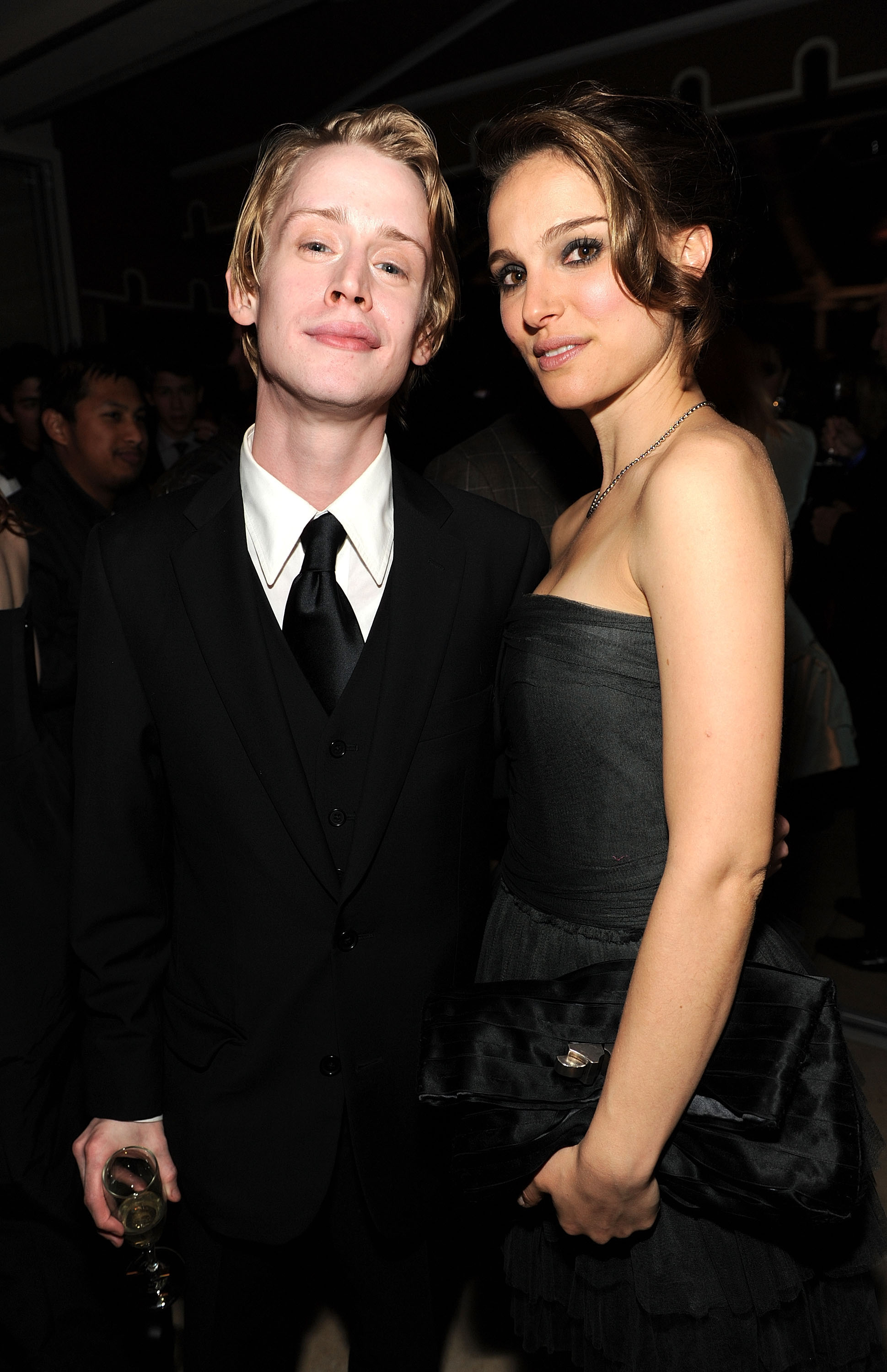 (EXCLUSIVE, Premium Rates Apply) WEST HOLLYWOOD, CA - MARCH 07:  *EXCLUSIVE* Actors Macaulay Culkin and Natalie Portman attend the 2010 Vanity Fair Oscar Party hosted by Graydon Carter at the Sunset Tower Hotel on March 7, 2010 in West Hollywood, California. ***EXCLUSIVE ACCESS SPECIAL RATES APPLY; NO NORTH AMERICAN ON-AIR BROADCAST UNTIL MARCH 14TH, 2010***  (Photo by Kevin Mazur/VF1/WireImage)