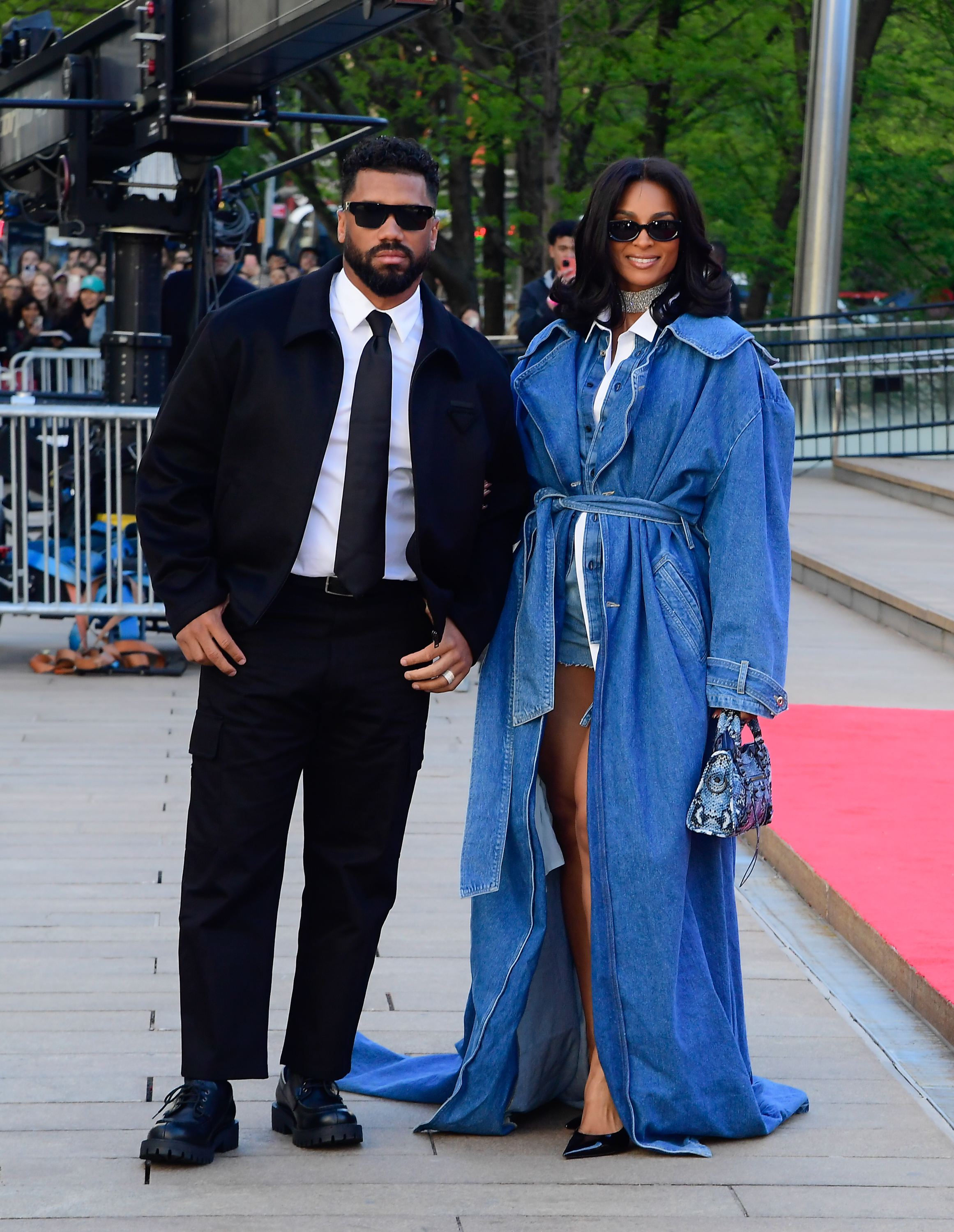 NEW YORK, NEW YORK - APRIL 20: Russell Wilson and Ciara at the 20th Century Studios