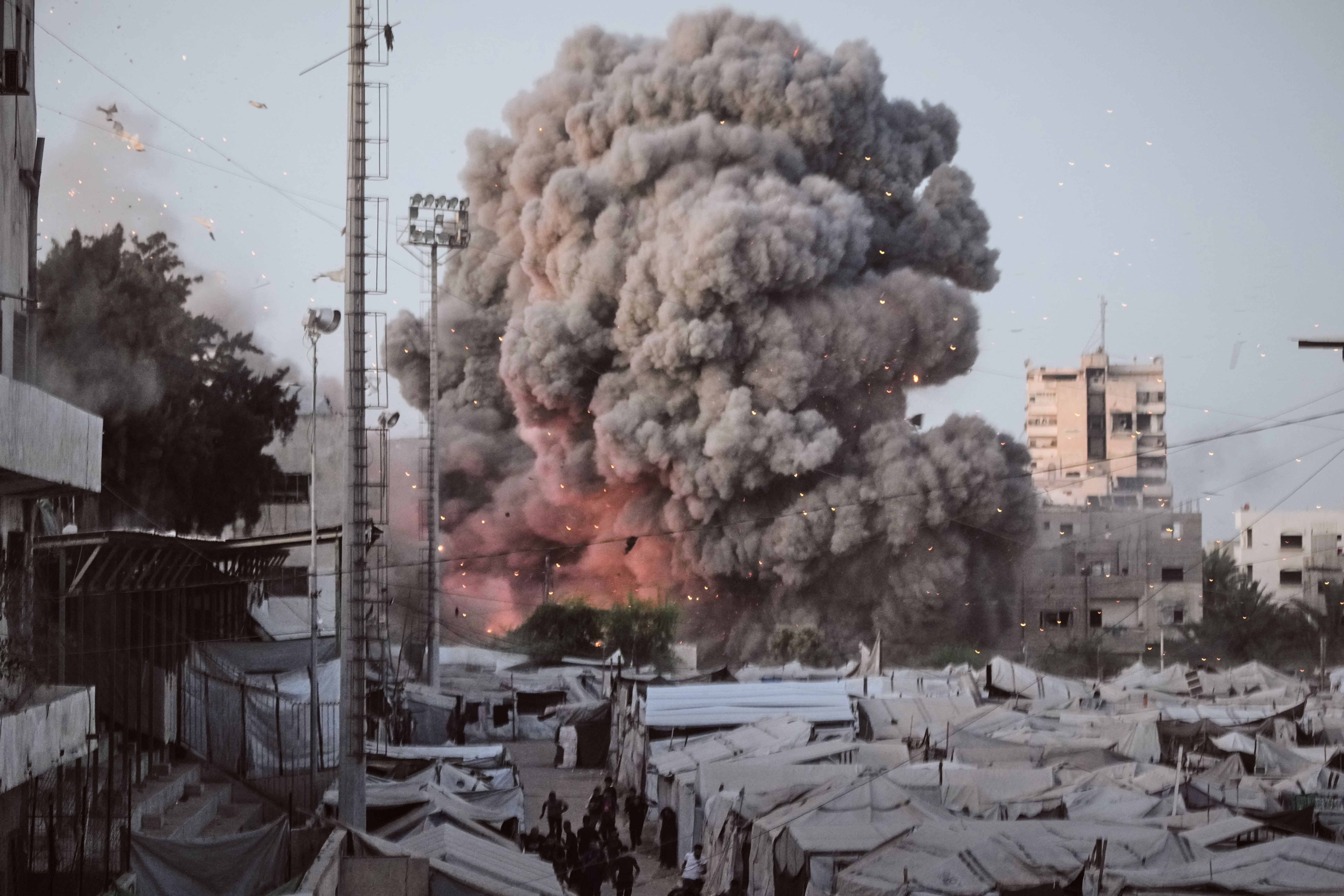 Smoke rises following an Israeli military strike in Gaza City, Tuesday, July 28, 2026. (AP Photo/Jehad Alshrafi)