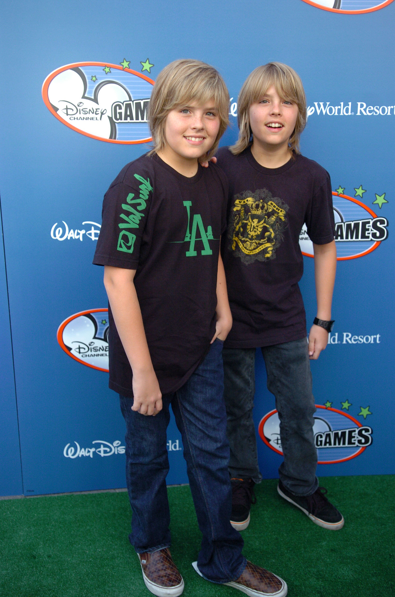 LAKE BUENA VISTA, FL - APRIL 26: The Suite Life of Zack & Cody stars Dylan Sprouse (L) and Cole Sprouse for the Disney Channel attend the Disney Channel Games 2007 All-Star party at the Epcot Adventure Pavilion in Epcot Center on April 26, 2007 in Lake Buena Vista, Florida. (Photo by Gerardo Mora/Getty Image)