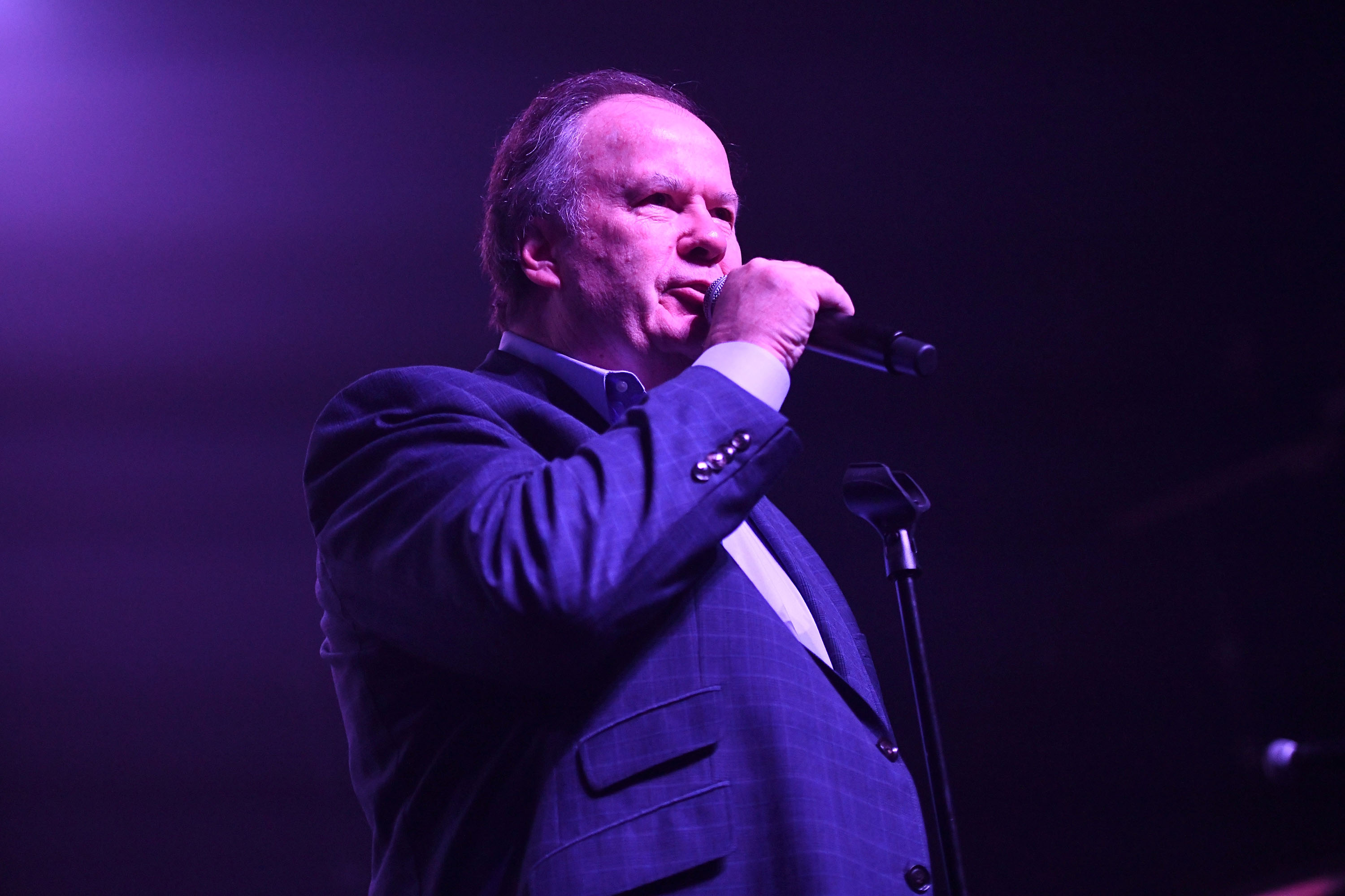 LOS ANGELES, CA - OCTOBER 12: Actor Dennis Haskins of the 1980's show Saved by The Bell performs onstage during the Strange 80's concert at The Fonda Theatre on October 12, 2018 in Los Angeles, California. (Photo by Scott Dudelson/Getty Images)