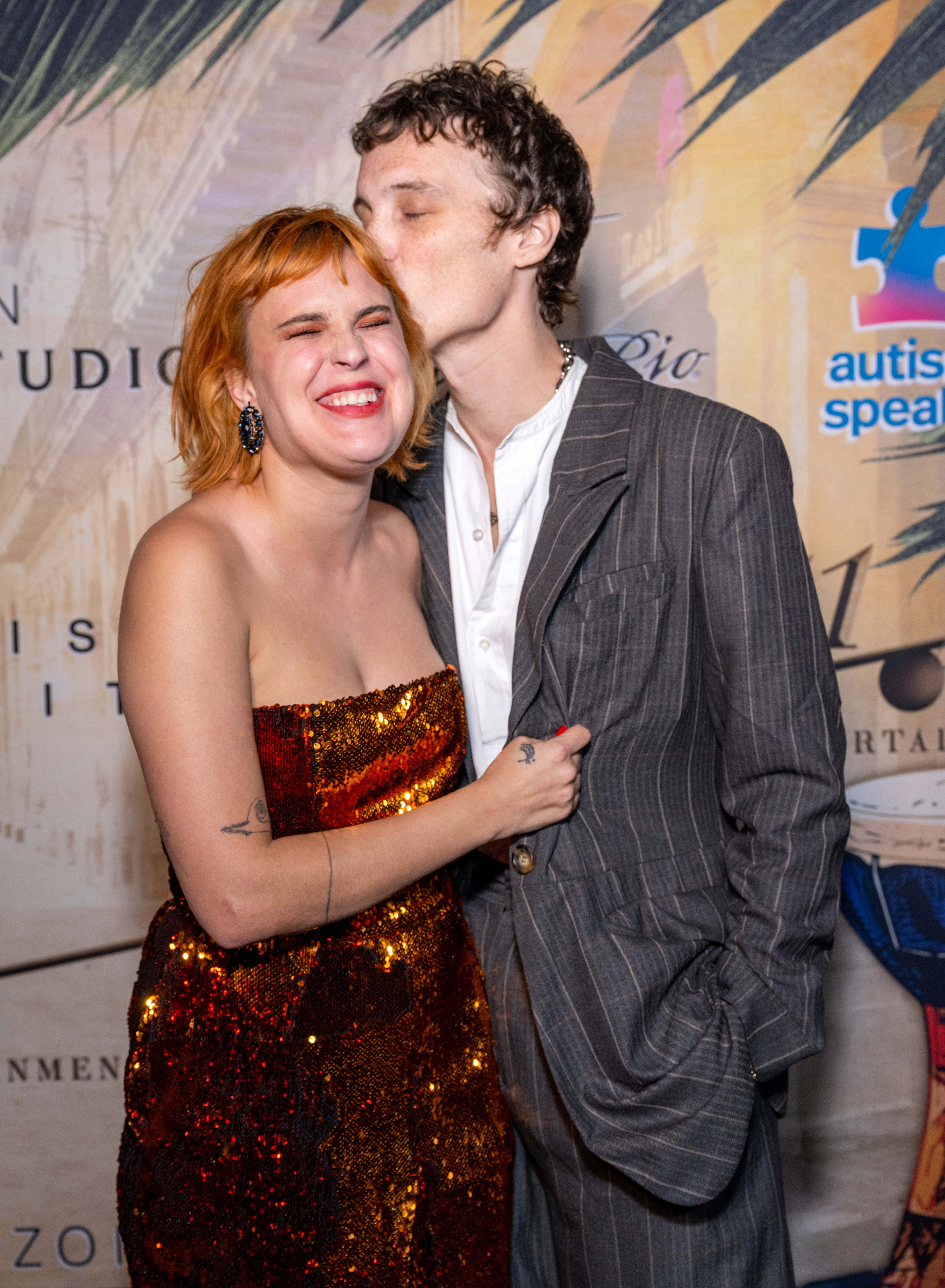 LOS ANGELES, CALIFORNIA - OCTOBER 24: Tallulah Willis (L) and Justin Acee attend the Autism Speaks Los Angeles Gala at the Taglyan Complex on October 24, 2024 in Los Angeles, California. (Photo by Amanda Edwards/Getty Images)