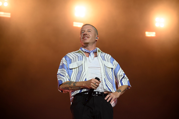 PARIS, FRANCE - JULY 19:  American rapper Macklemore performs live on stage during the 5th Lollapalooza Paris Festival on July 19, 2025 in Paris, France.  (Photo by Kristy Sparow/Getty Images)