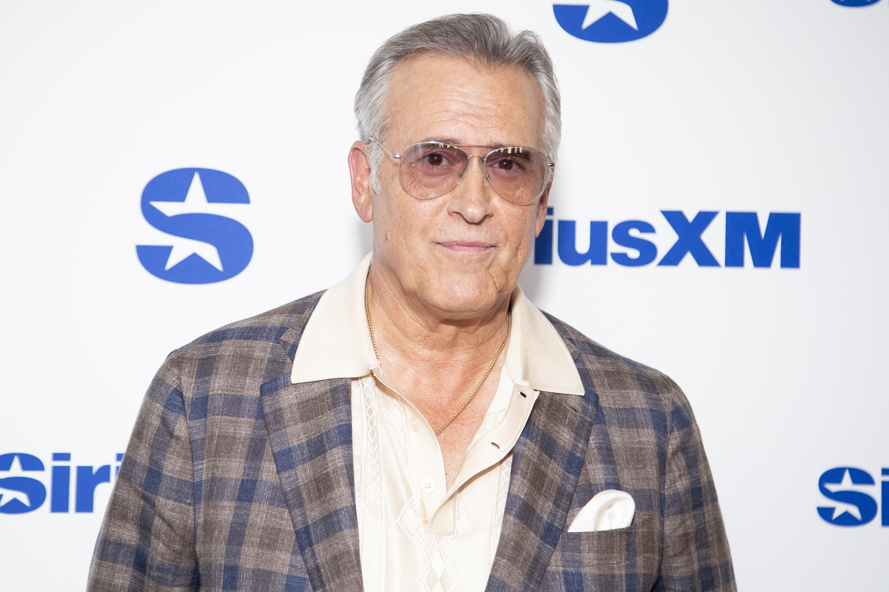 NEW YORK, NEW YORK - OCTOBER 17: Bruce Campbell visits SiriusXM Studios on October 17, 2024 in New York City. (Photo by Santiago Felipe/Getty Images)