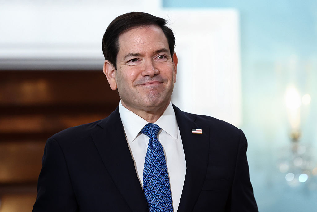 WASHINGTON, DC - JULY 06: U.S. Secretary Of State Marco Rubio enters ahead of a meeting with Chilean Foreign Minister Francisco Perez Mackenna at the State Department on July 06, 2026 in Washington, DC. Rubio answered a question about his thoughts on Folarin Balogun's red card suspension in the FIFA World Cup. (Photo by Finn Gomez/Getty Images)