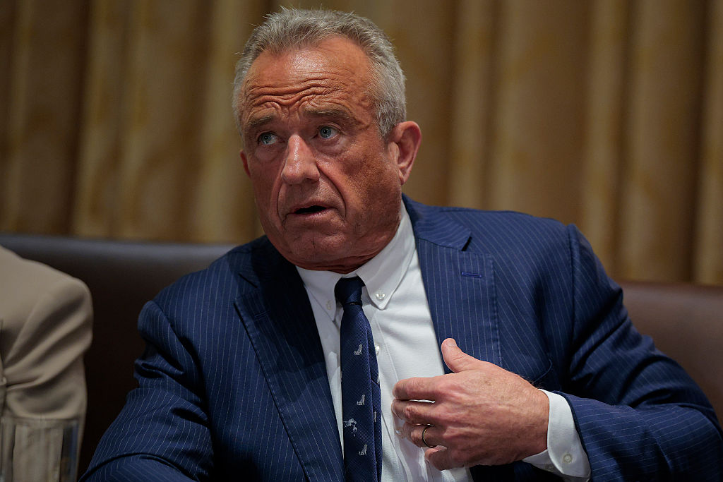 WASHINGTON, DC - AUGUST 26: Health and Human Services Secretary Robert F. Kennedy Jr. speaks during a cabinet meeting with U.S. President Donald Trump in the Cabinet Room of the White House on August 26, 2025 in Washington, DC. This is the seventh cabinet meeting of Trump's second term. (Photo by Chip Somodevilla/Getty Images)