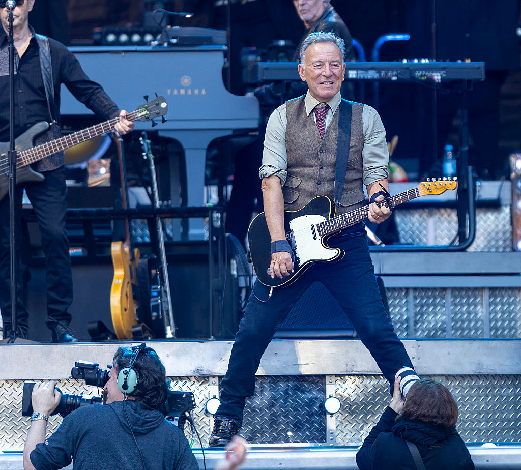 BERLIN, GERMANY - JUNE 11: American rock singer, songwriter, and guitarist Bruce Springsteen aka The Boss performs on stage during a concert at Olympiastadion on June 11, 2025 in Berlin, Germany.  (Photo by Jakubaszek/Redferns)