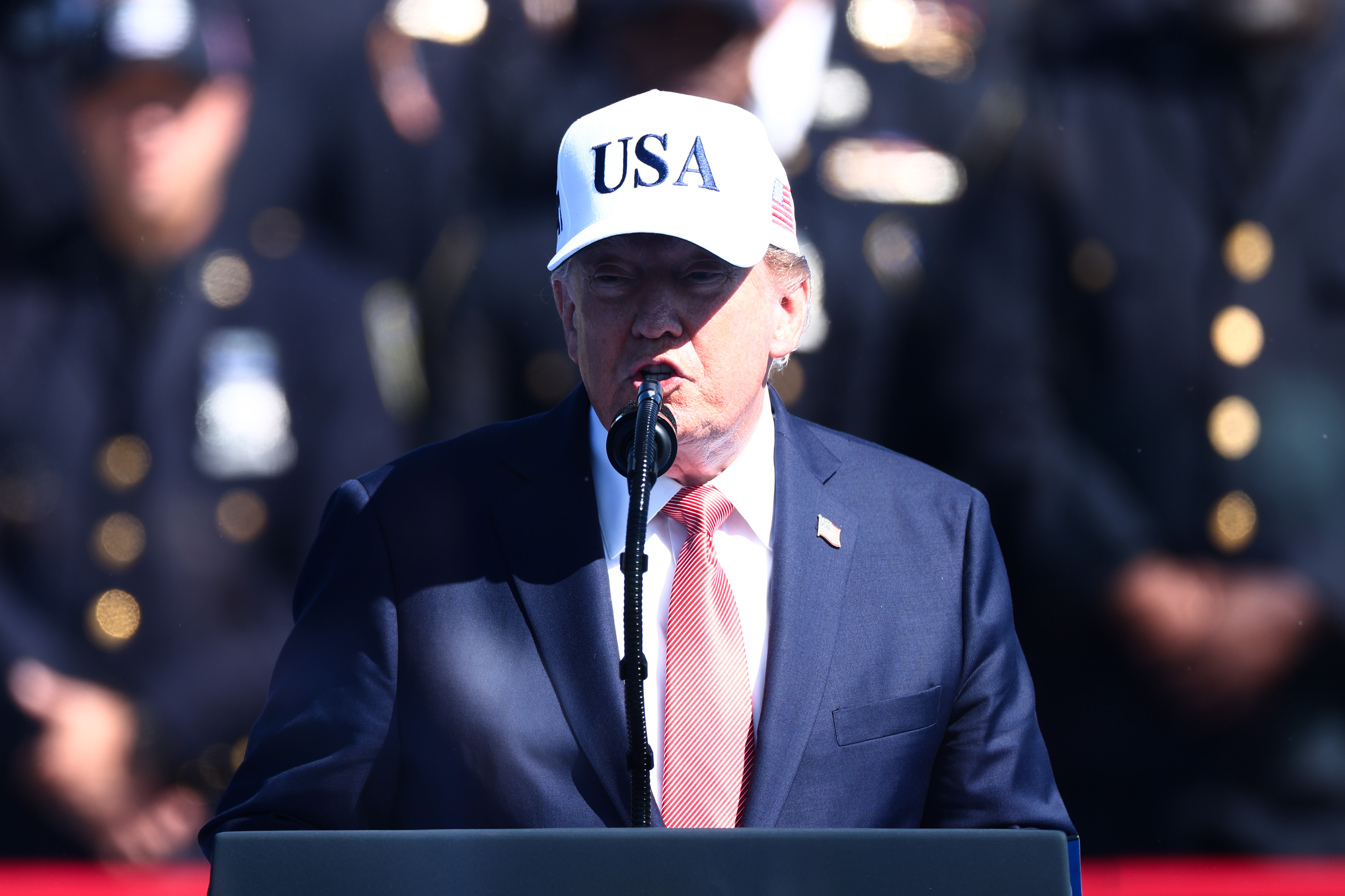 WASHINGTON, DC - SEPTEMBER 08: U.S. President Donald Trump speaks during a