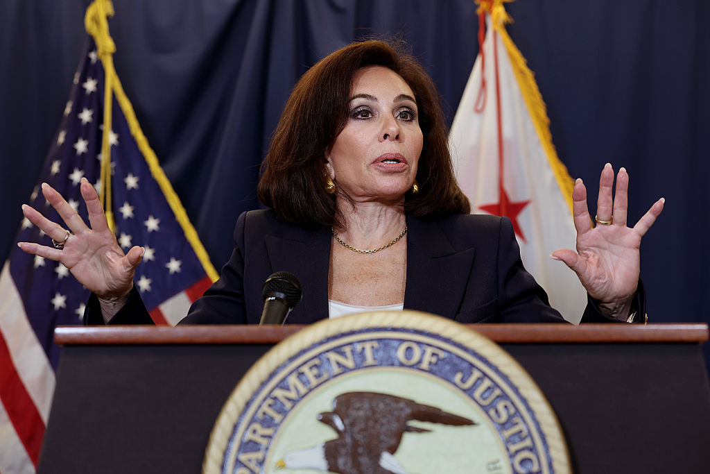WASHINGTON, DC - AUGUST 12: U.S. Attorney For Washington, DC Jeanine Pirro holds a press conference at the Patrick Henry Building on August 12, 2025 in Washington, DC. Pirro gave an update on DC crime and spoke on the federal government's takeover of the Washington Metropolitan Police Department. (Photo by Win McNamee/Getty Images)