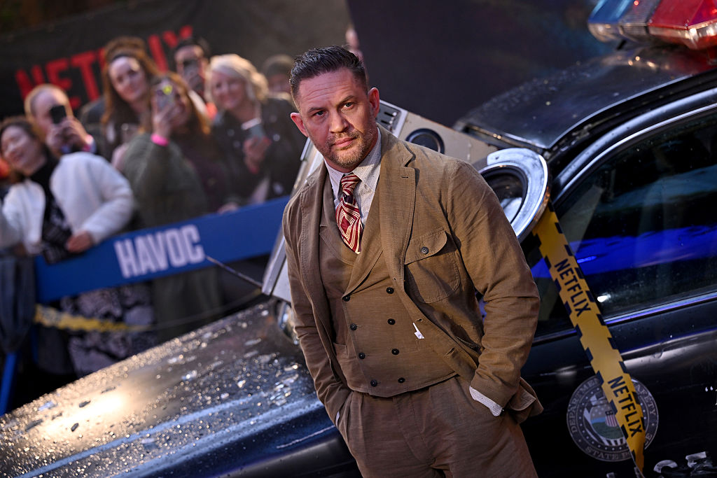 LONDON, ENGLAND - APRIL 15: Tom Hardy attends the