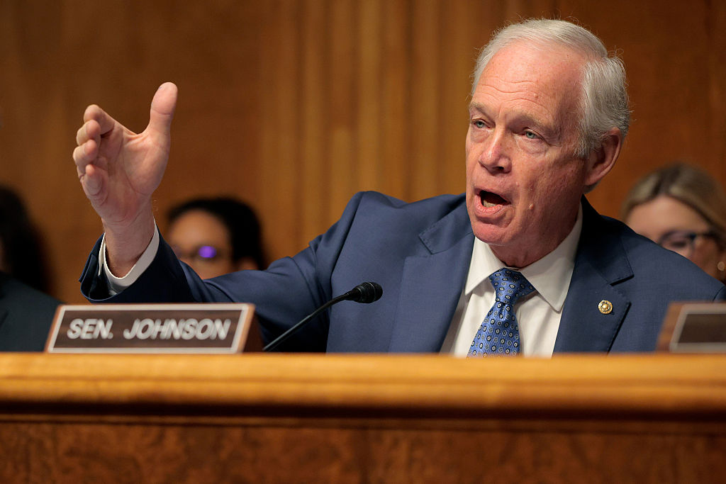 WASHINGTON, DC - FEBRUARY 12: U.S. Sen. Ron Johnson (R-WI speaks during a hearing of the Senate Homeland Security and Governmental Affairs Committee in the Dirksen Senate Office Building on February 12, 2026 in Washington, DC. The Department of Homeland Security has faced criticism over law enforcement tactics targeting undocumented immigrants and the killing of two U.S. citizens in Minneapolis. (Photo by Chip Somodevilla/Getty Images)