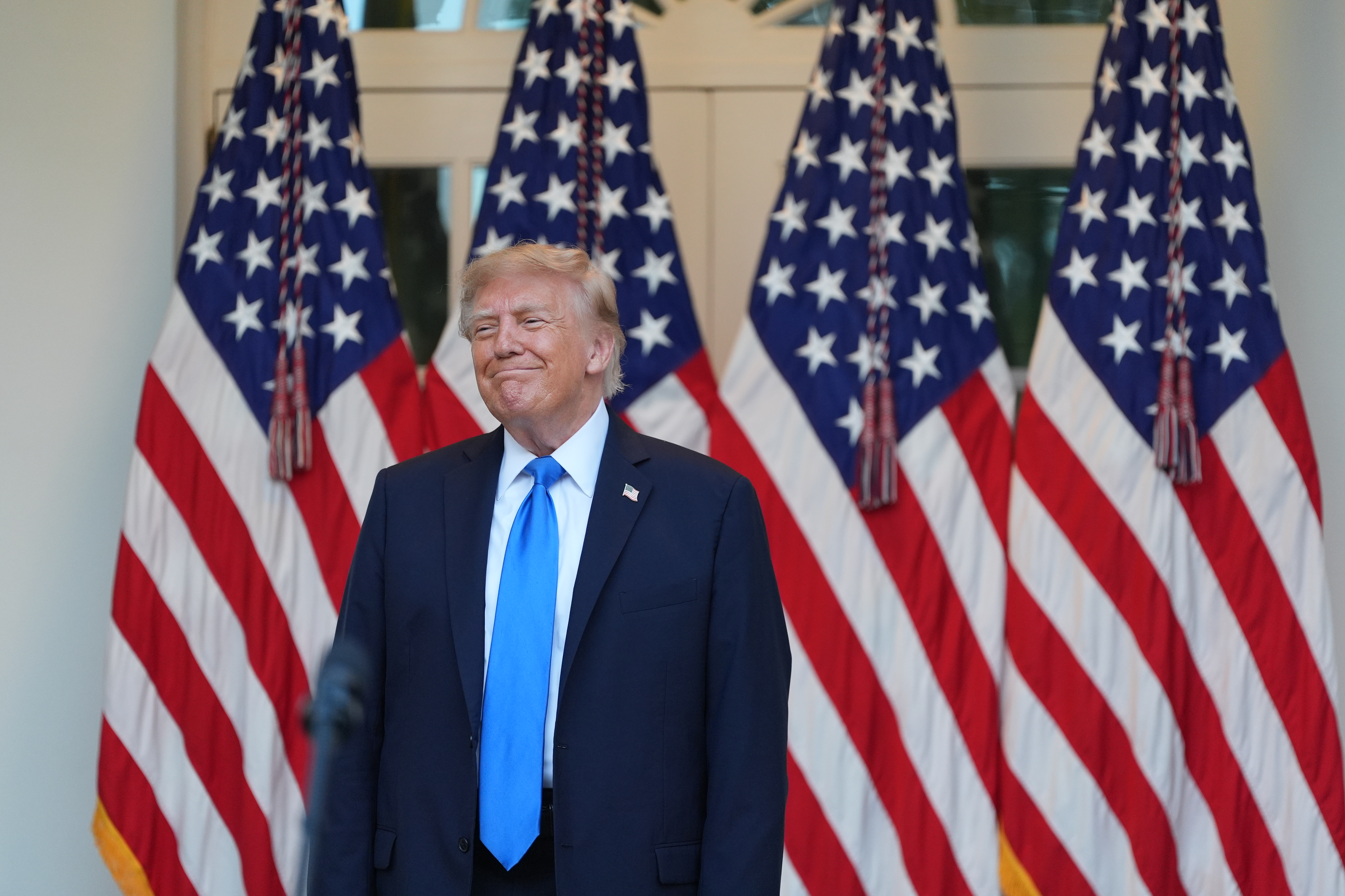 President Donald Trump attends an event with Republican lawmakers in the Rose Garden of the White House, Wednesday, Sept. 2, 2026, in Washington. (AP Photo/Alex Brandon)