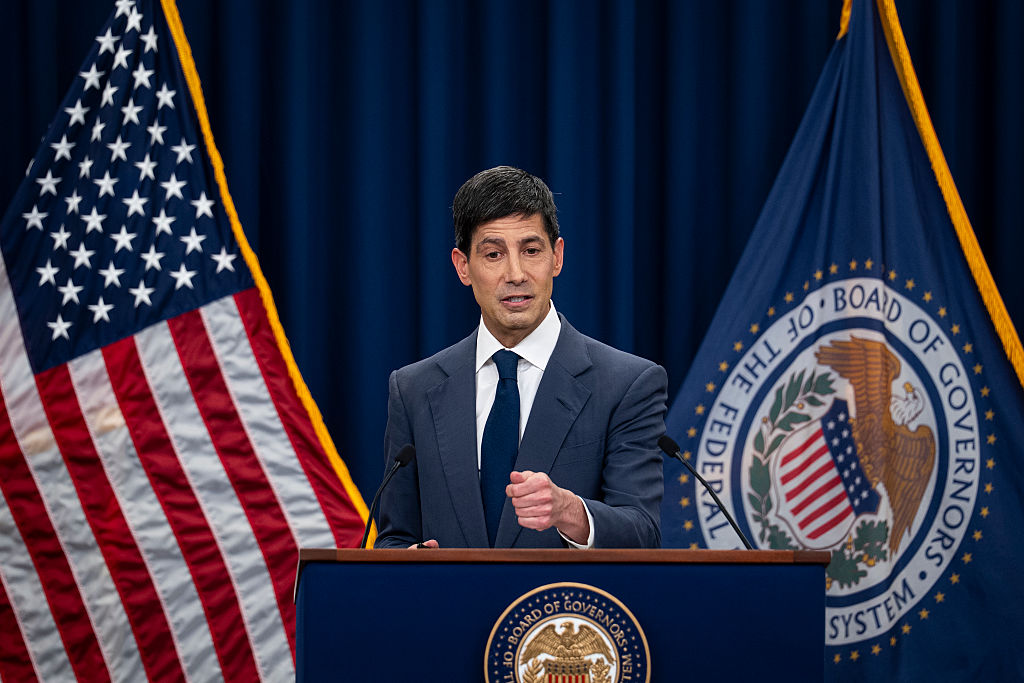 WASHINGTON, DC - JUNE 17: Kevin Warsh, chairman of the US Federal Reserve, speaks during a press conference following a Federal Open Market Committee (FOMC) meeting on June 17, 2026 in Washington, DC. This was Warsh's first press conference after being nominated by U.S. President Donald Trump and confirmed by the Senate in May 2026. Warsh will serve a four year term, and replaces former chair Jerome Powell. (Photo by Al Drago/Getty Images)