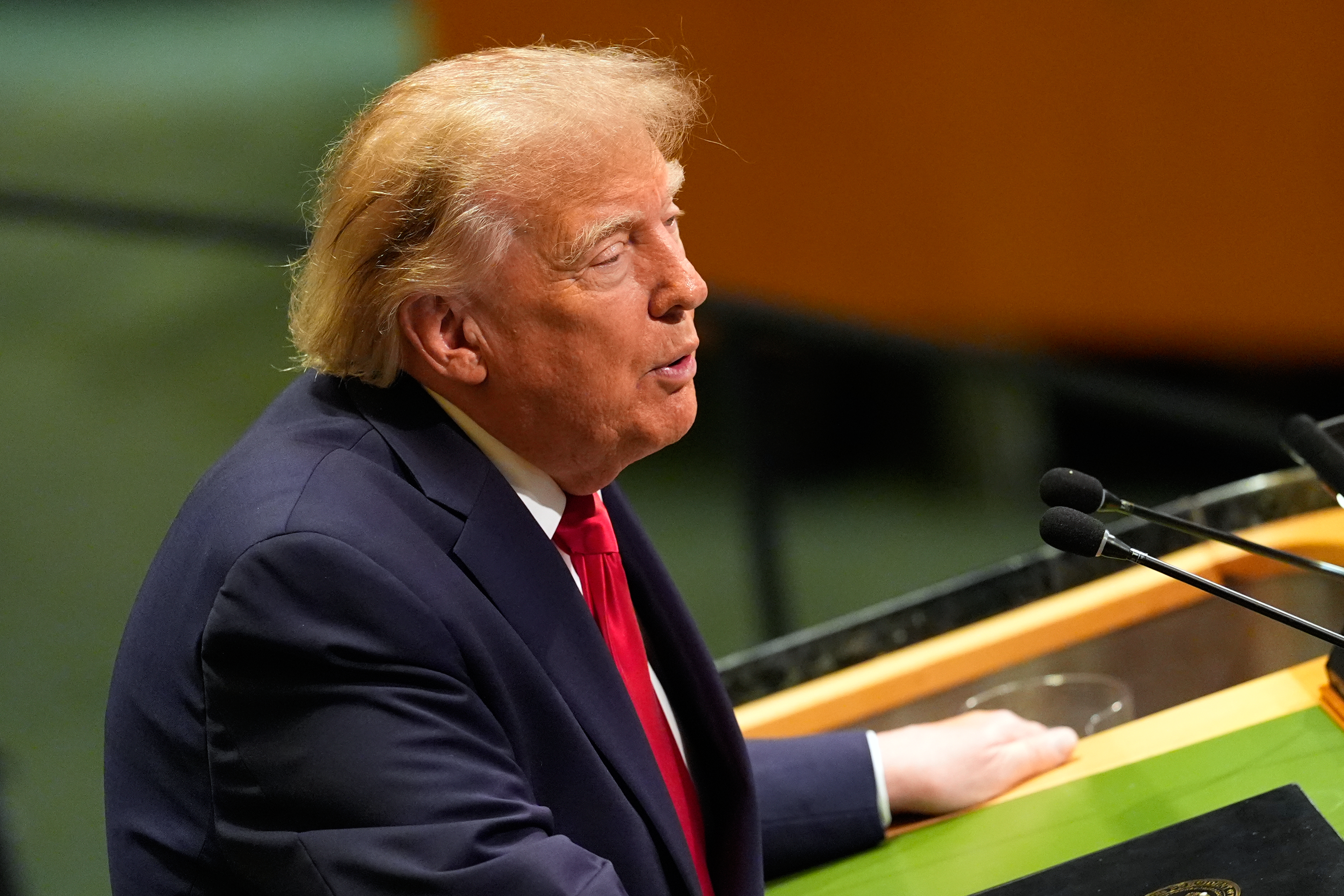 United States President Donald Trump speaks during the 81st session of the United Nations General Assembly at United Nations headquarters, Tuesday, Sept. 22, 2026. (AP Photo/Yuki Iwamura)