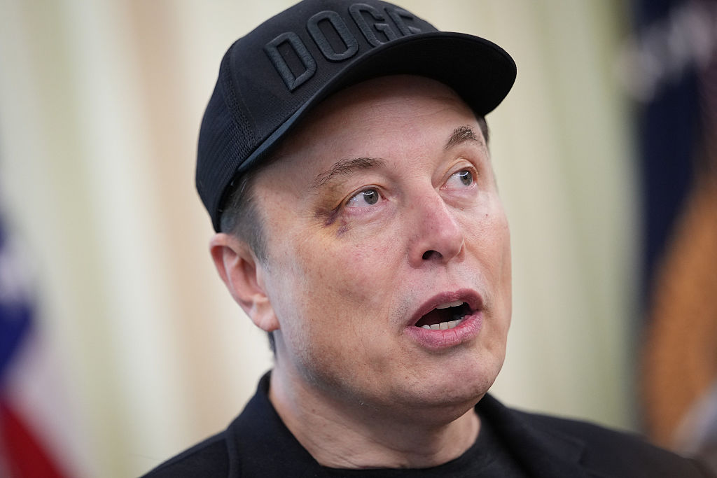 WASHINGTON, DC - MAY 30: Tesla CEO Elon Musk speaks alongside U.S. President Donald Trump to reporters in the Oval Office of the White House on May 30, 2025 in Washington, DC. Musk, who served as an adviser to Trump and led the Department of Government Efficiency, announced he would leave his role in the Trump administration to refocus on his businesses.  (Photo by Kevin Dietsch/Getty Images)