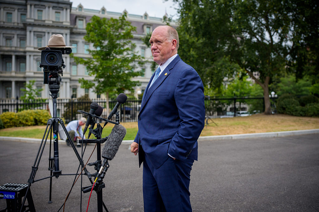 WASHINGTON, DC - AUGUST 13: White House border czar Tom Homan speaks to reporters outside the West Wing of the White House on August 13, 2025 in Washington, DC. Homan discussed the federal takeover of D.C.'s police department and the deployment of the National Guard in D.C. by U.S. President Donald Trump to assist in crime prevention in the nation's capital. (Photo by Andrew Harnik/Getty Images)