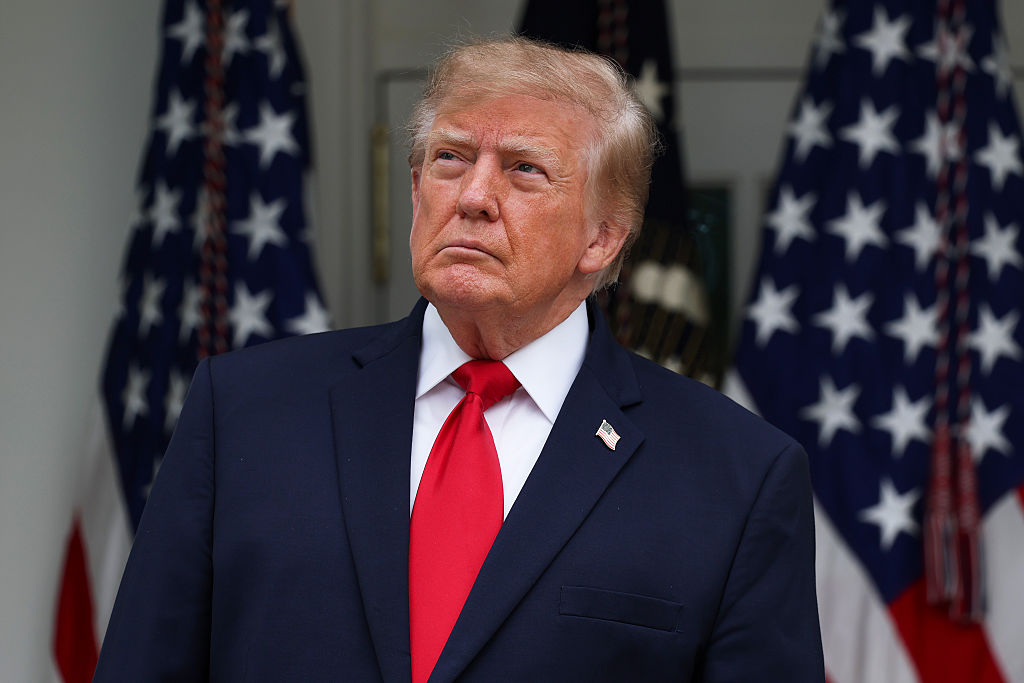 WASHINGTON, DC - OCTOBER 15: U.S. President Donald Trump arrives to speak during a luncheon in the Rose Garden of the White House on October 15, 2026 in Washington, DC. President Trump held the luncheon to honor first responders from across the country. (Photo by Kevin Dietsch/Getty Images)