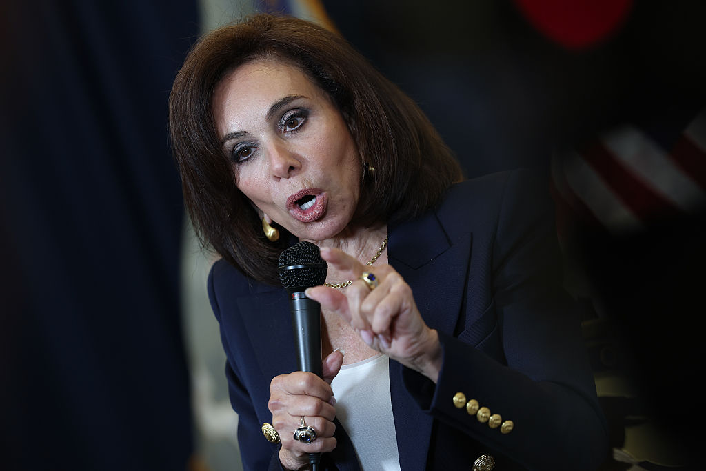 WASHINGTON, DC - AUGUST 12:  U.S. Attorney For Washington, DC Jeanine Pirro holds a press conference at the Patrick Henry Building on August 12, 2025 in Washington, DC. Pirro gave an update on DC crime and spoke on the indictment that was unsealed charging Haitian gang leader Jimmy Cherizier with conspiracy to violate U.S. sanctions.  (Photo by Win McNamee/Getty Images)