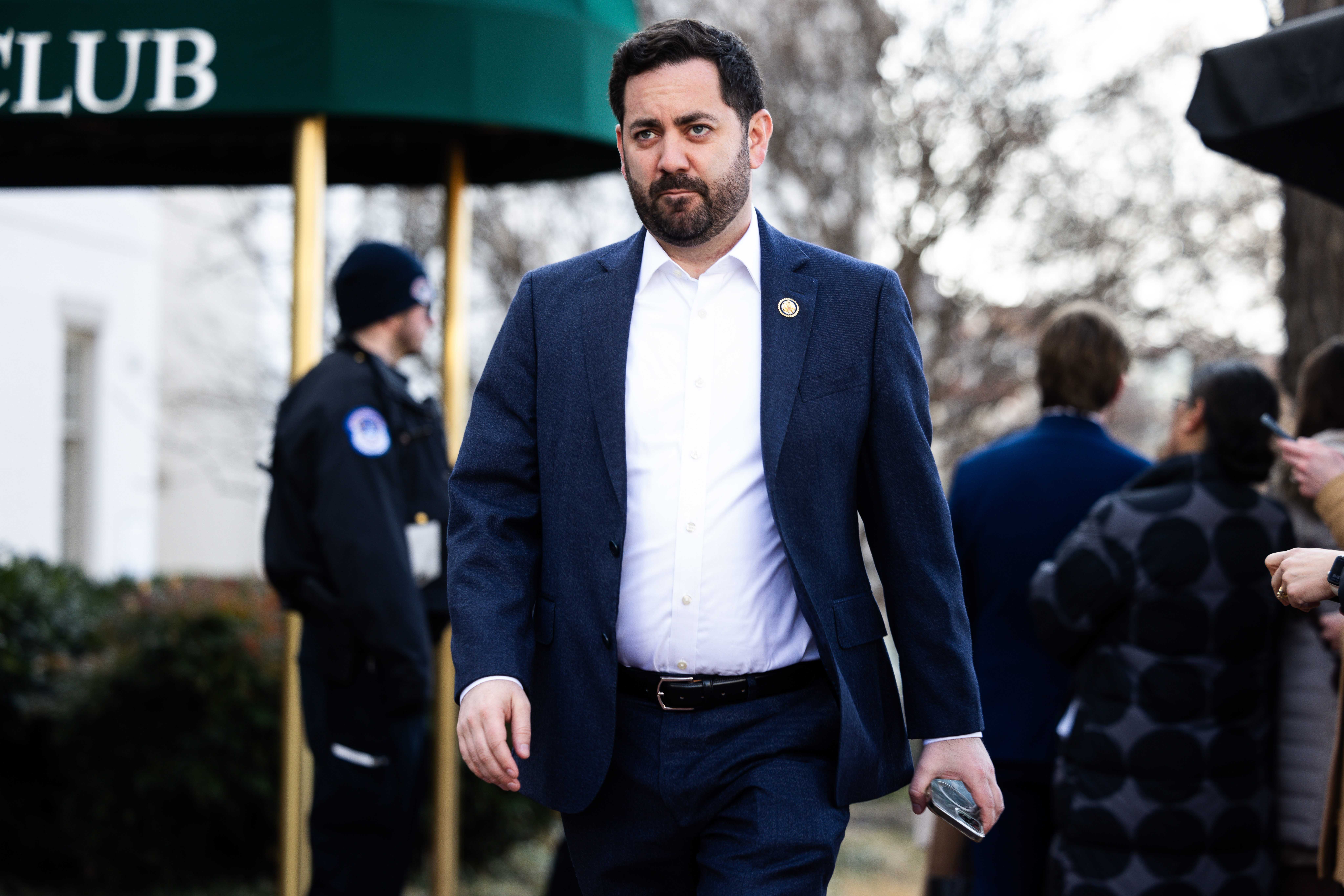 U.S. Rep. Mike Lawler leaves following a meeting of the House Republican Conference on March 4, 2025 in Washington, DC. Republicans discussed their party's priorities ahead of President Trump's first...