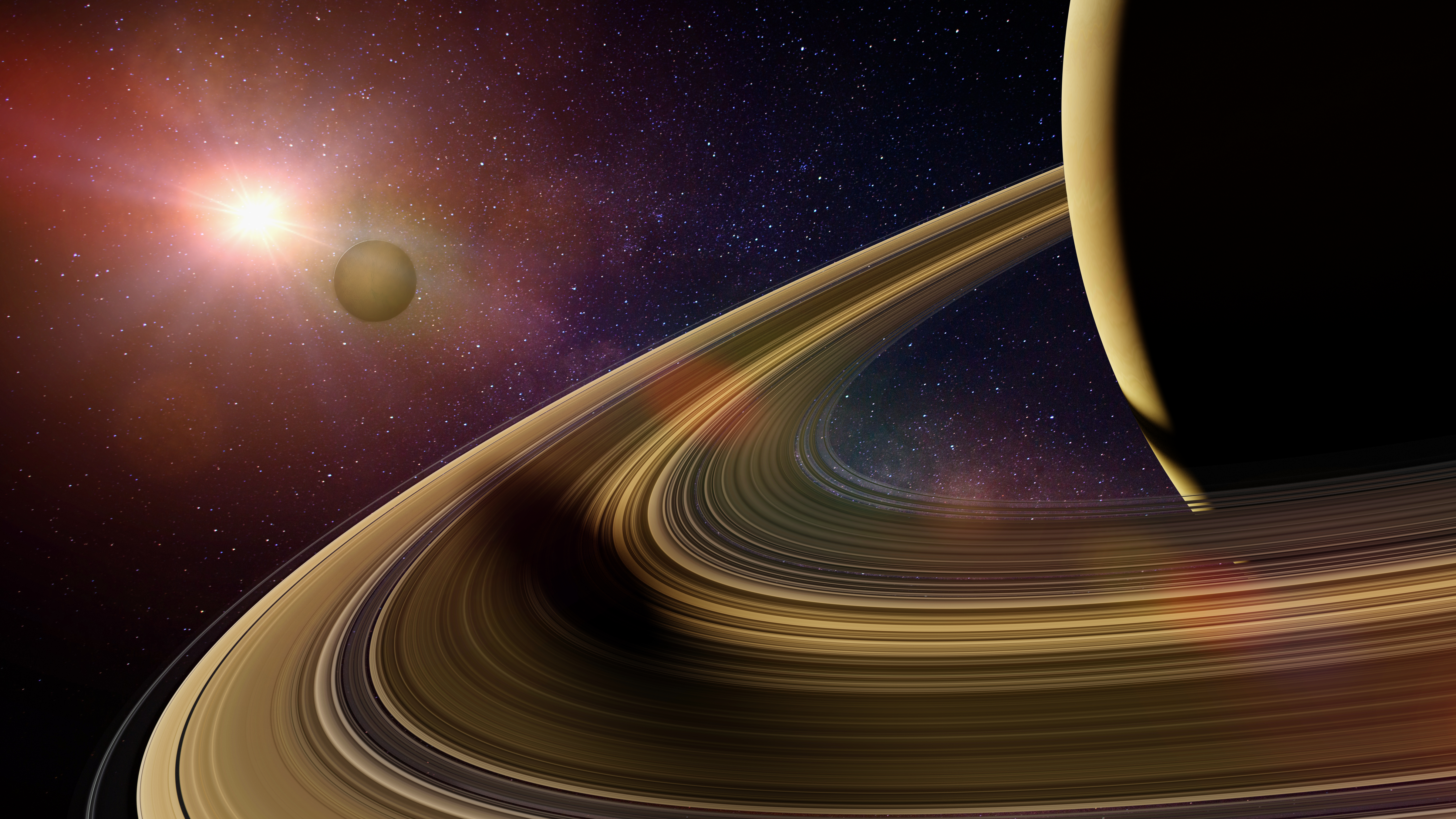 artist's interpretation of the ring planet, space illustration