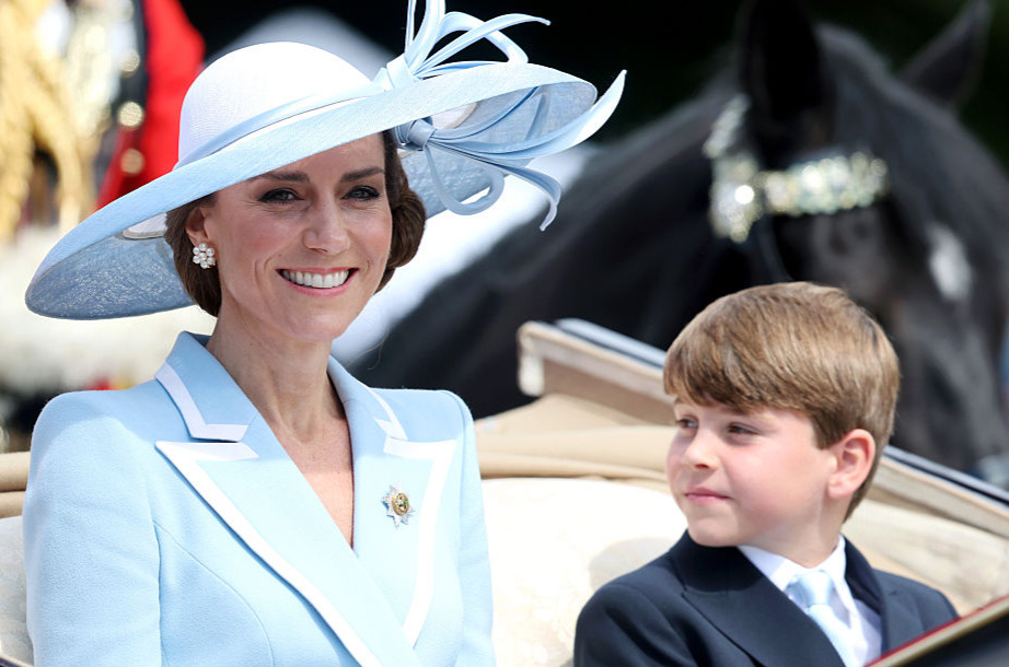 Catherine, Princess of Wales and Prince Louis of Wales during Trooping The Colour.