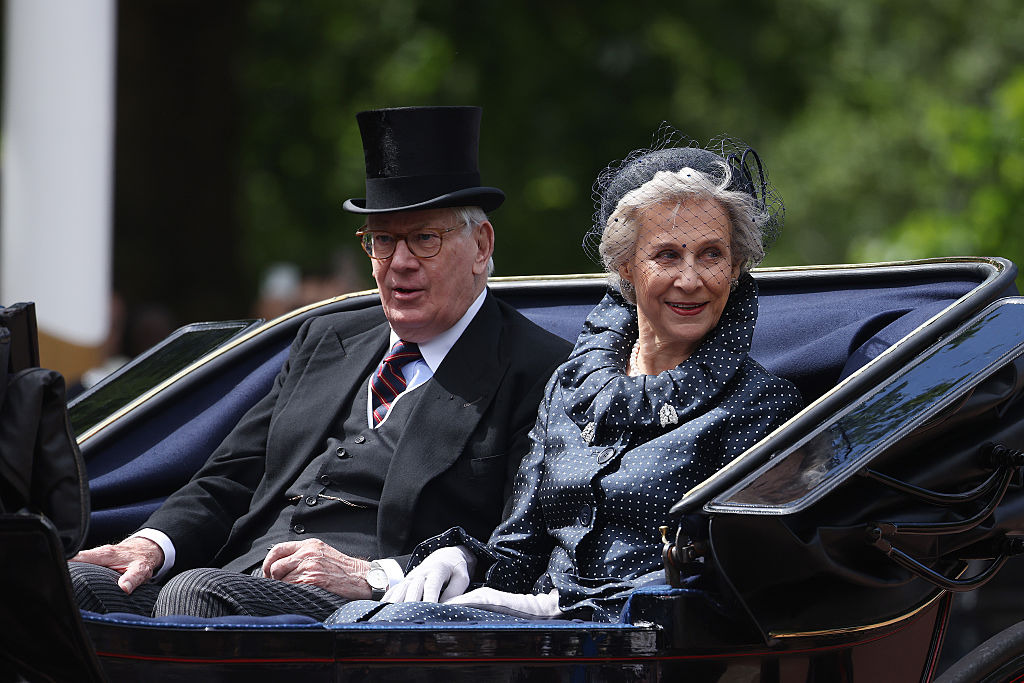 Bridgett, Duchess of Gloucester and Prince Richard, Duke of Gloucester during Trooping The Colour.