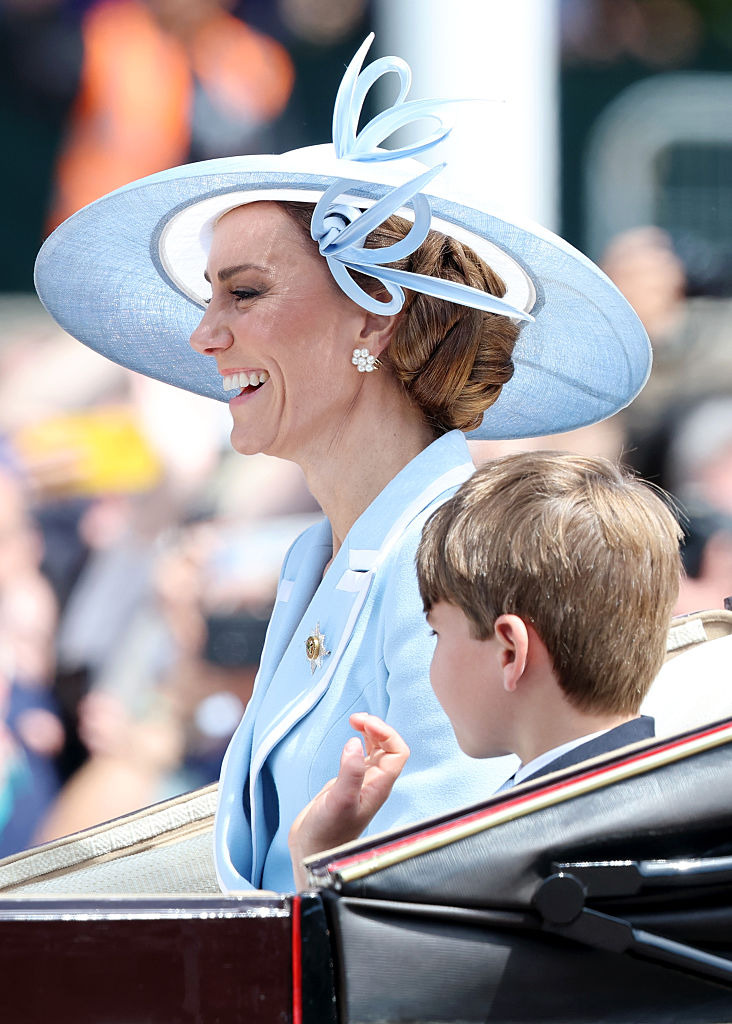 Catherine, Princess of Wales and Prince Louis of Wales during Trooping The Colour.