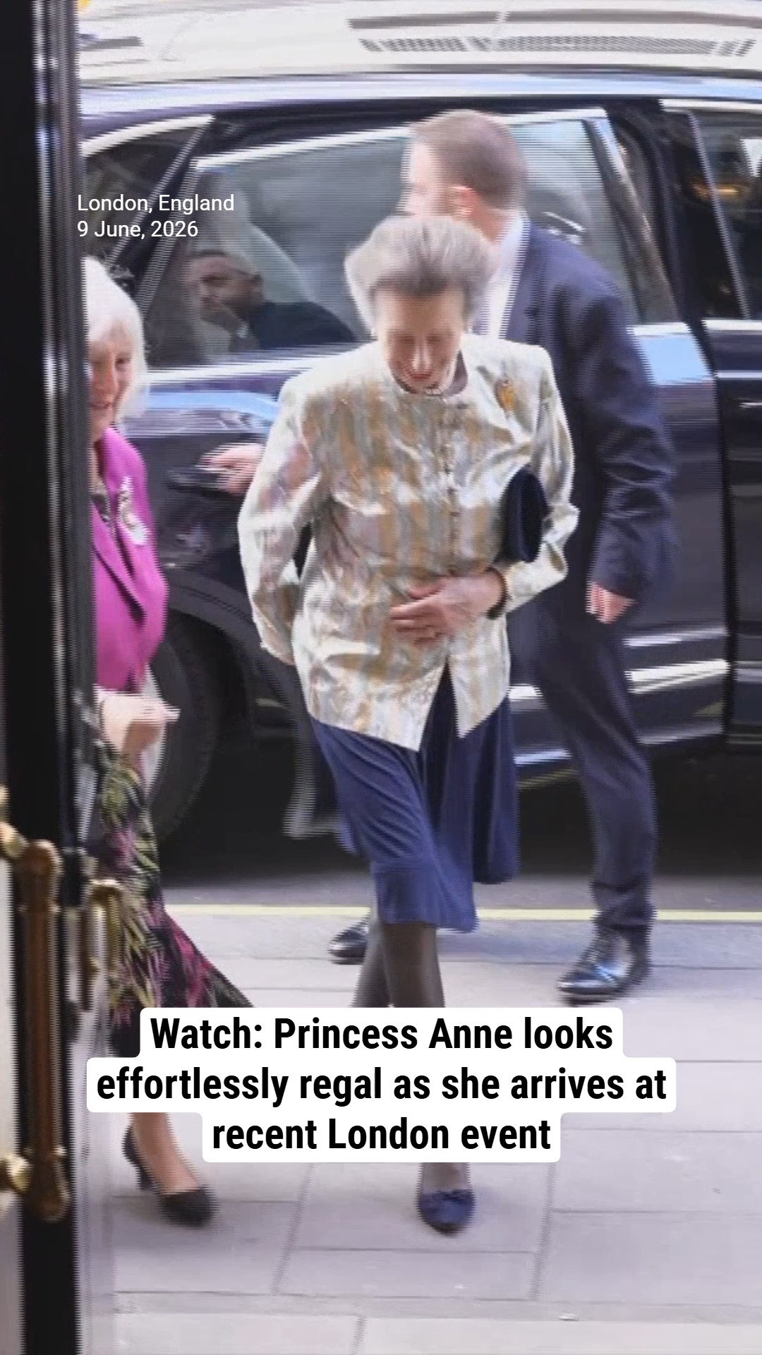 Watch: Princess Anne looks effortlessly regal as she arrives at recent London event
