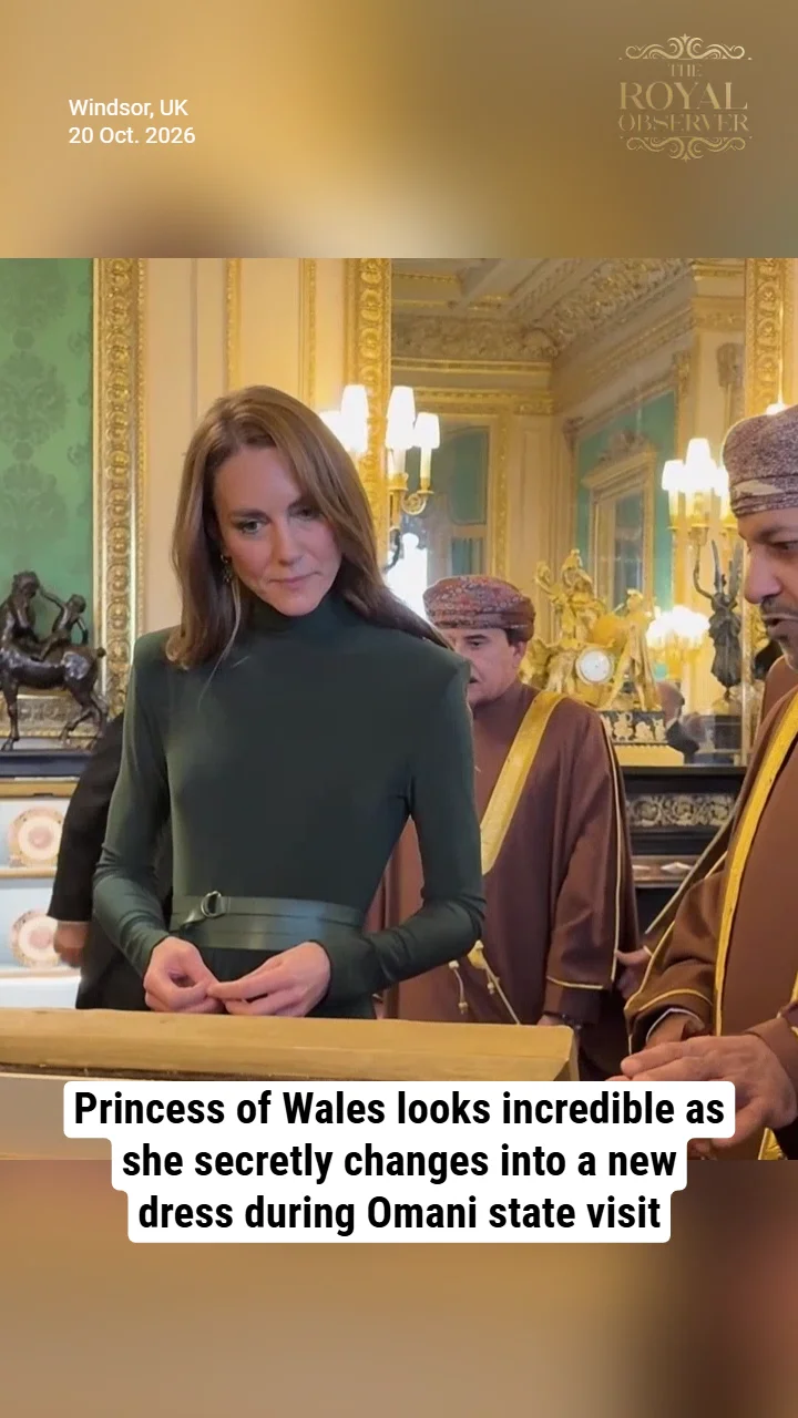 Princess of Wales looks incredible as she secretly changes into a new dress during Omani state visit