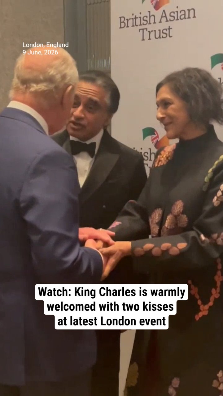 Watch: King Charles is warmly welcomed with two kisses at latest London event