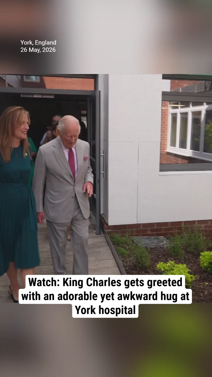 Watch: King Charles gets greeted with an adorable yet awkward hug at York hospital