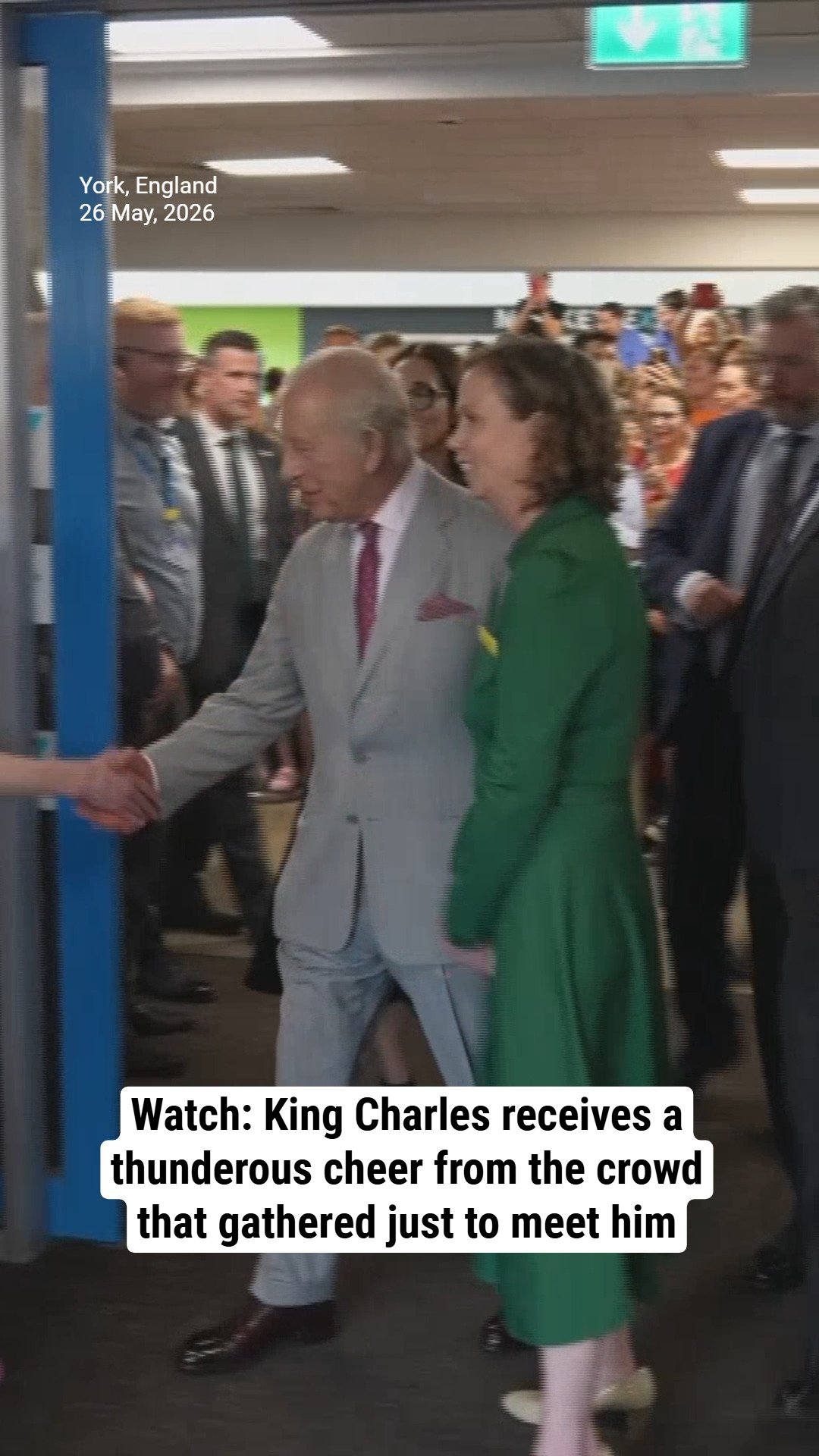Watch: King Charles receives a thunderous cheer from the crowd that gathered just to meet him
