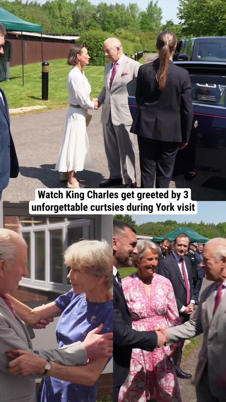 Watch King Charles get greeted by 3 unforgettable curtsies during York visit