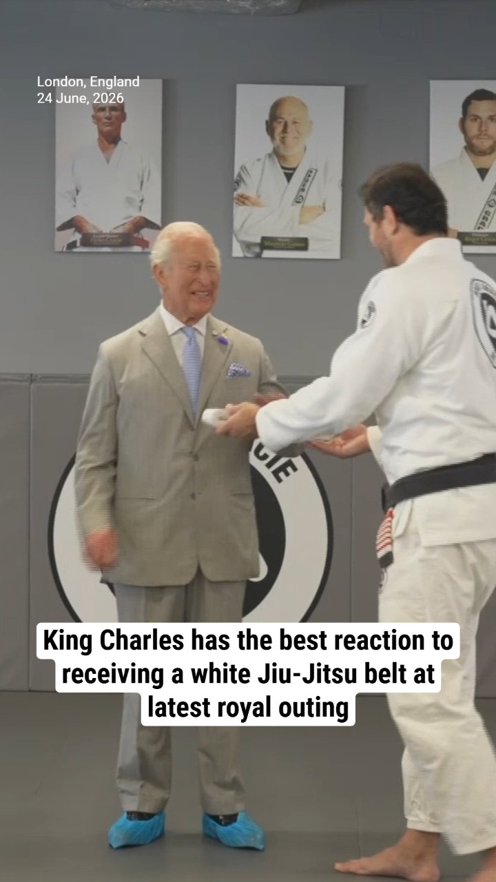 King Charles has the best reaction to receiving a white Jiu-Jitsu belt at latest royal outing