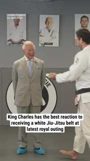 King Charles has the best reaction to receiving a white Jiu-Jitsu belt at latest royal outing