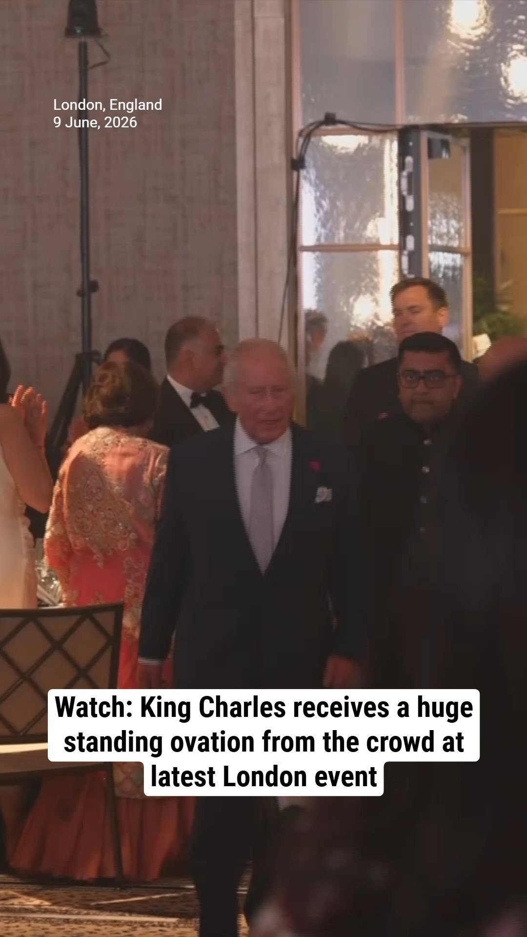 Watch: King Charles receives a huge standing ovation from the crowd at latest London event