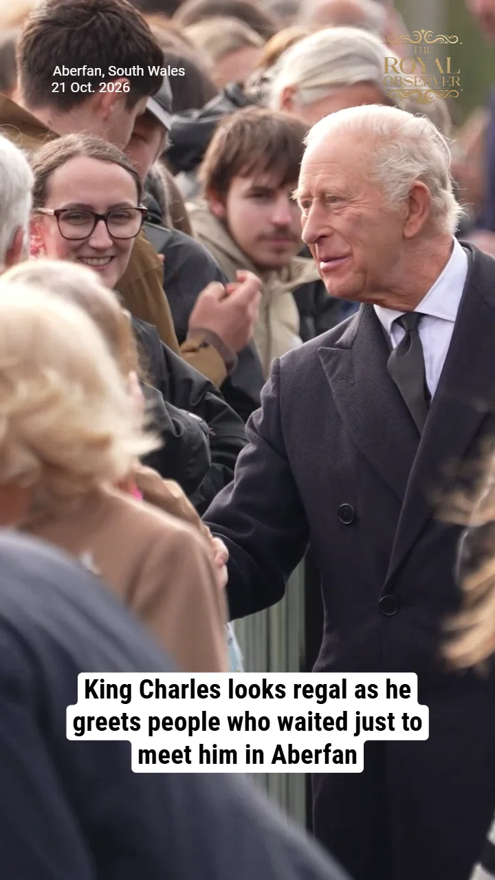 King Charles looks regal as he greets people who waited just to meet him in Aberfan