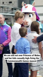 We are still not over Princess of Wales and her kids casually high-fiving the Commonwealth Games mascot