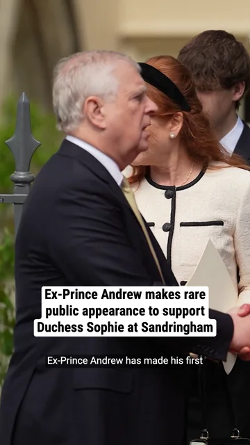 Ex-Prince Andrew makes rare public appearance to support Duchess Sophie at Sandringham