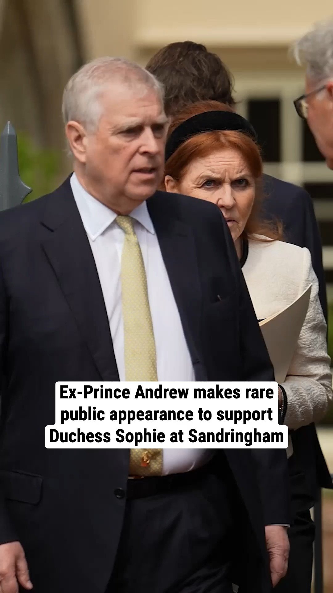 Ex-Prince Andrew makes rare public appearance to support Duchess Sophie at Sandringham