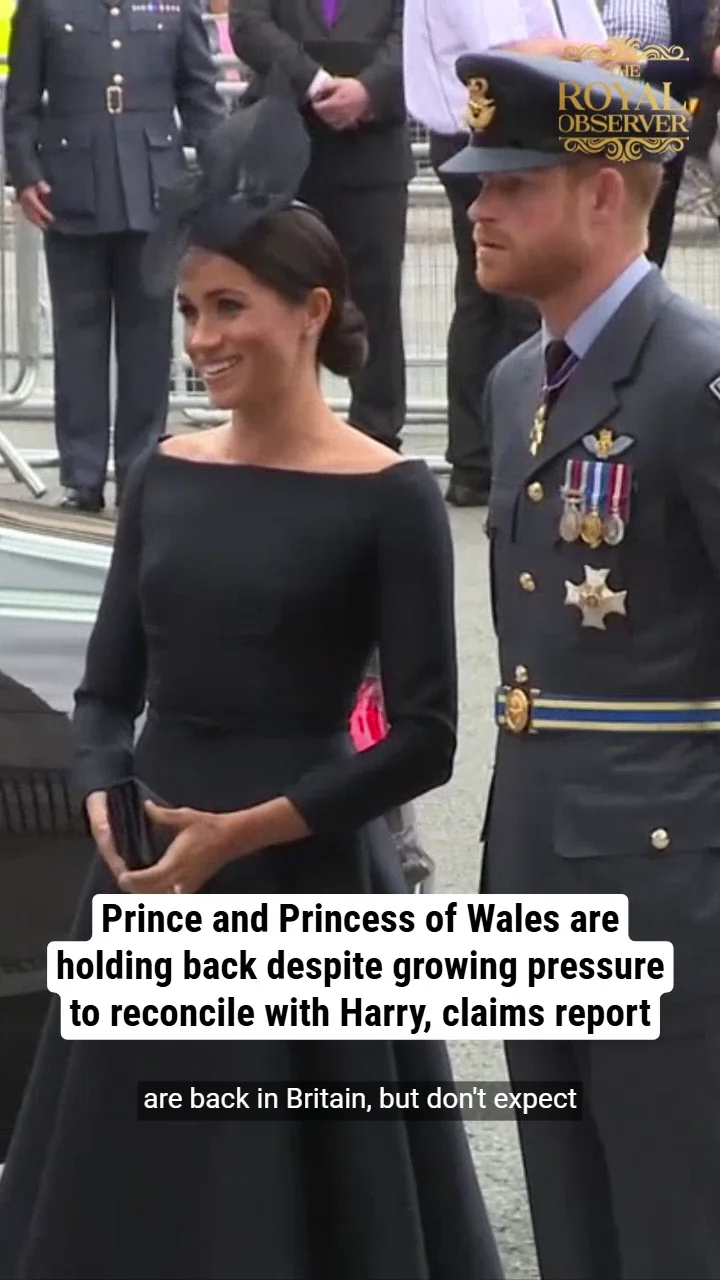 Prince and Princess of Wales are holding back despite growing pressure to reconcile with Harry, claims report
